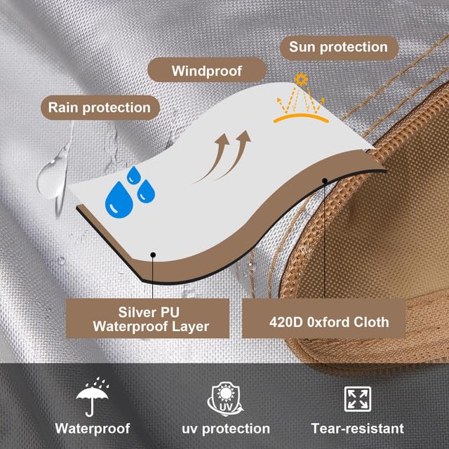 Portable Outdoor Shower Tent for Camping, RV, Van & Truck - Waterproof Privacy Shelter with Awning, Light Brown - Perfect for Road Trips, Beach & Off-Grid Adventures