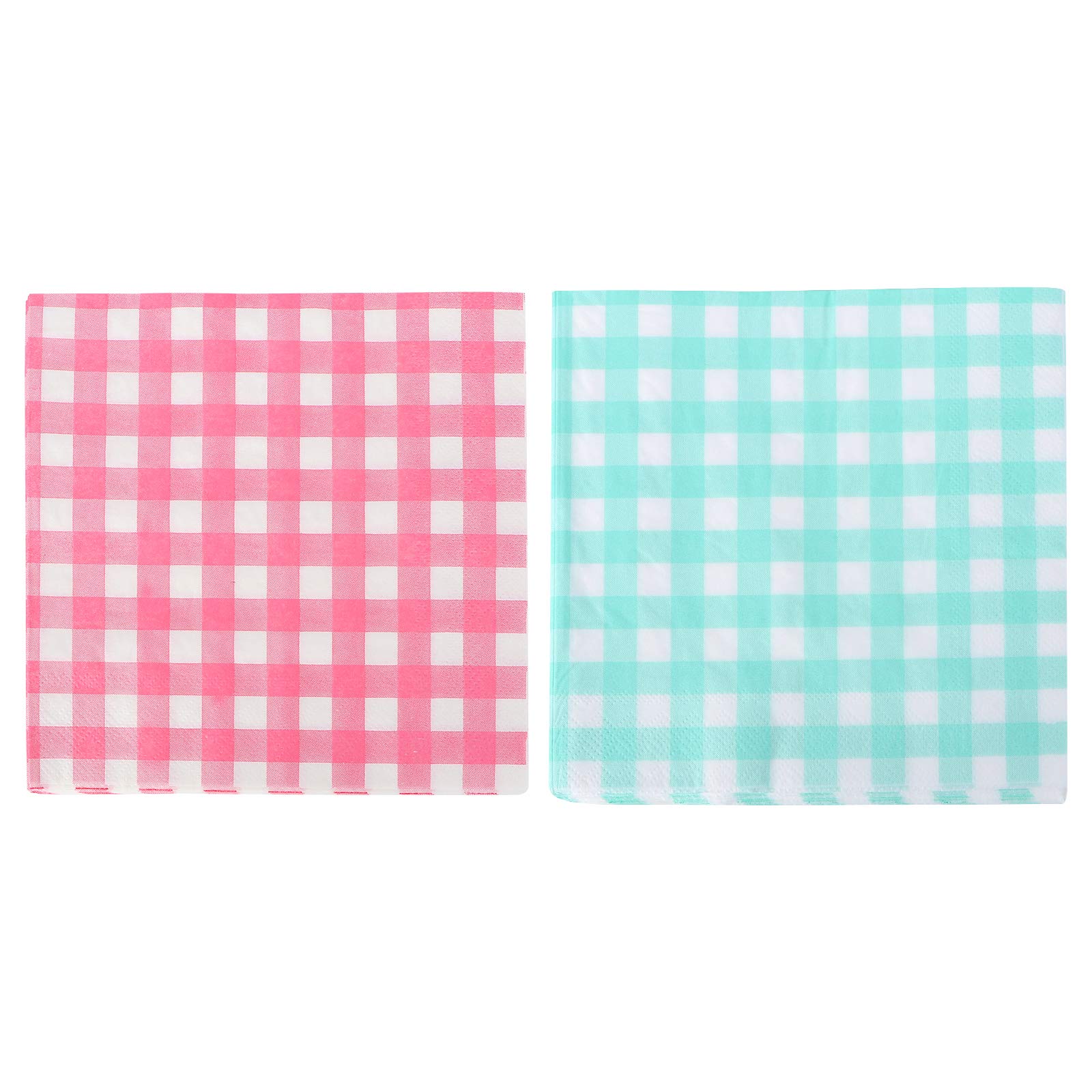 80-Pack Plaid Paper Napkins - 180g Raw Pulp Buffalo Tissue for Valentine's Day, Picnic, Party Decor | Disposable White Lattice Design Napkins for Dining, BBQ, Wedding & Holiday Celebrations