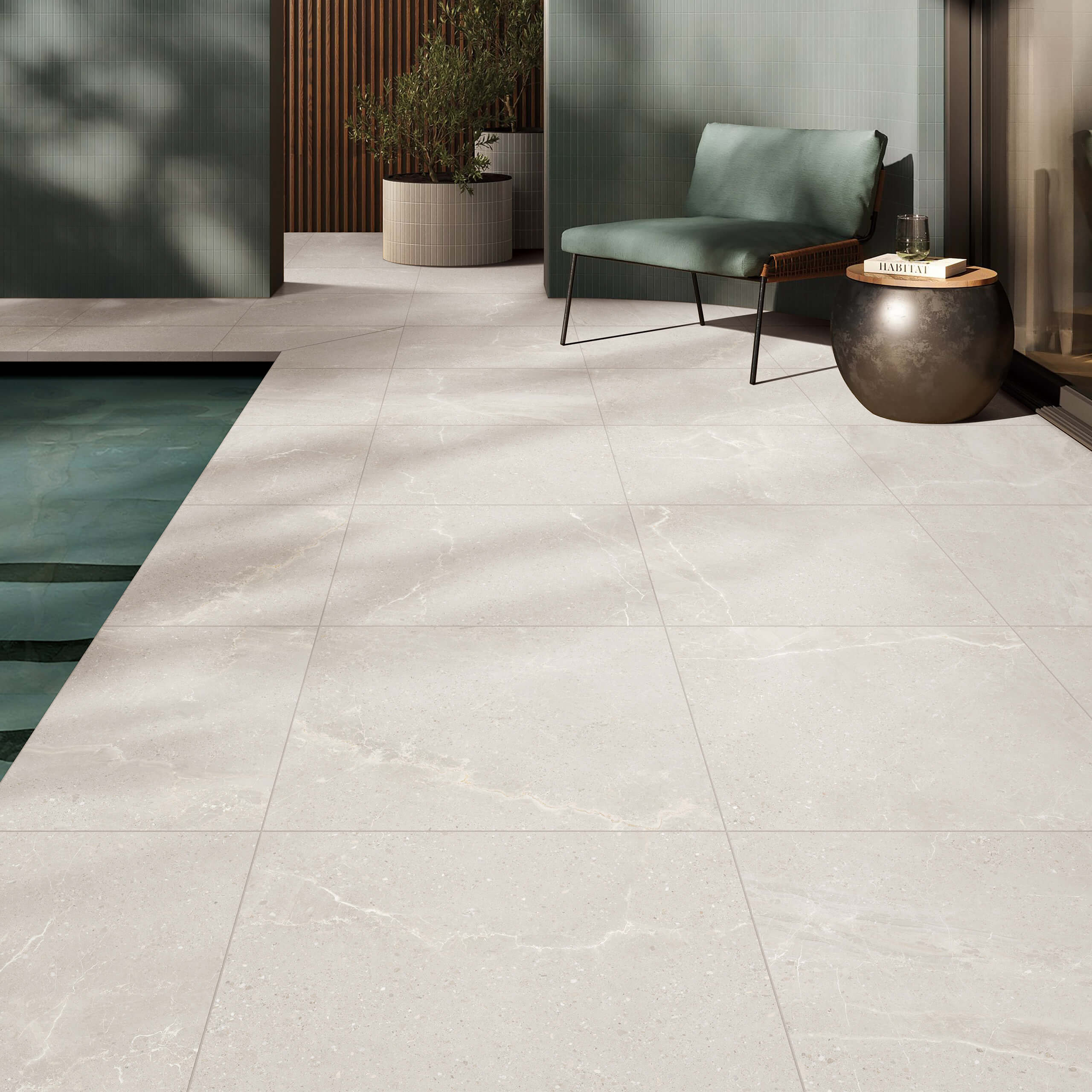Monza 24x24 Inch Non-Slip Paver Tile - Textured Grip for Storm & Wet Weather - Perfect for Patios, Walkways & Pool Decks