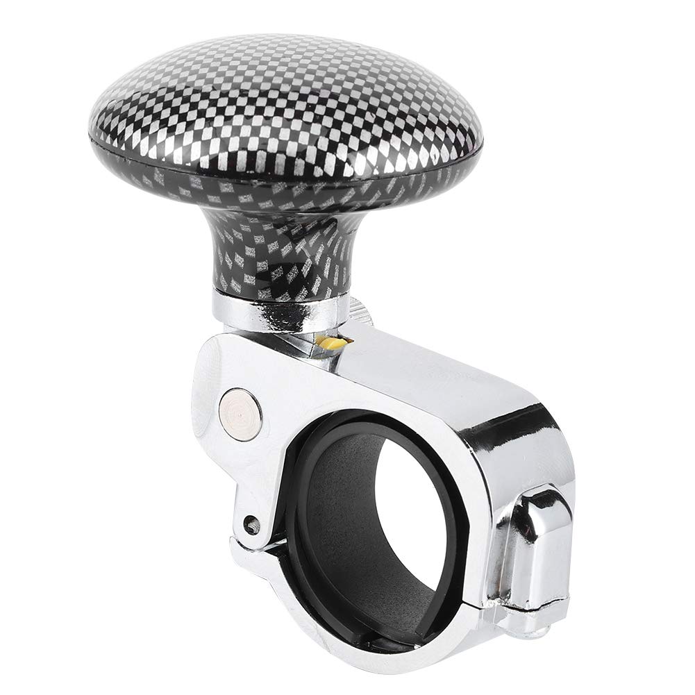 Universal Car Steering Wheel Spinner Knob - Carbon Fiber Steering Wheel Ball Grip for Easy Control & Driving Assistance | Perfect for Trucks, SUVs & Off-Road Vehicles | Ergonomic Design for Comfortable Handling
