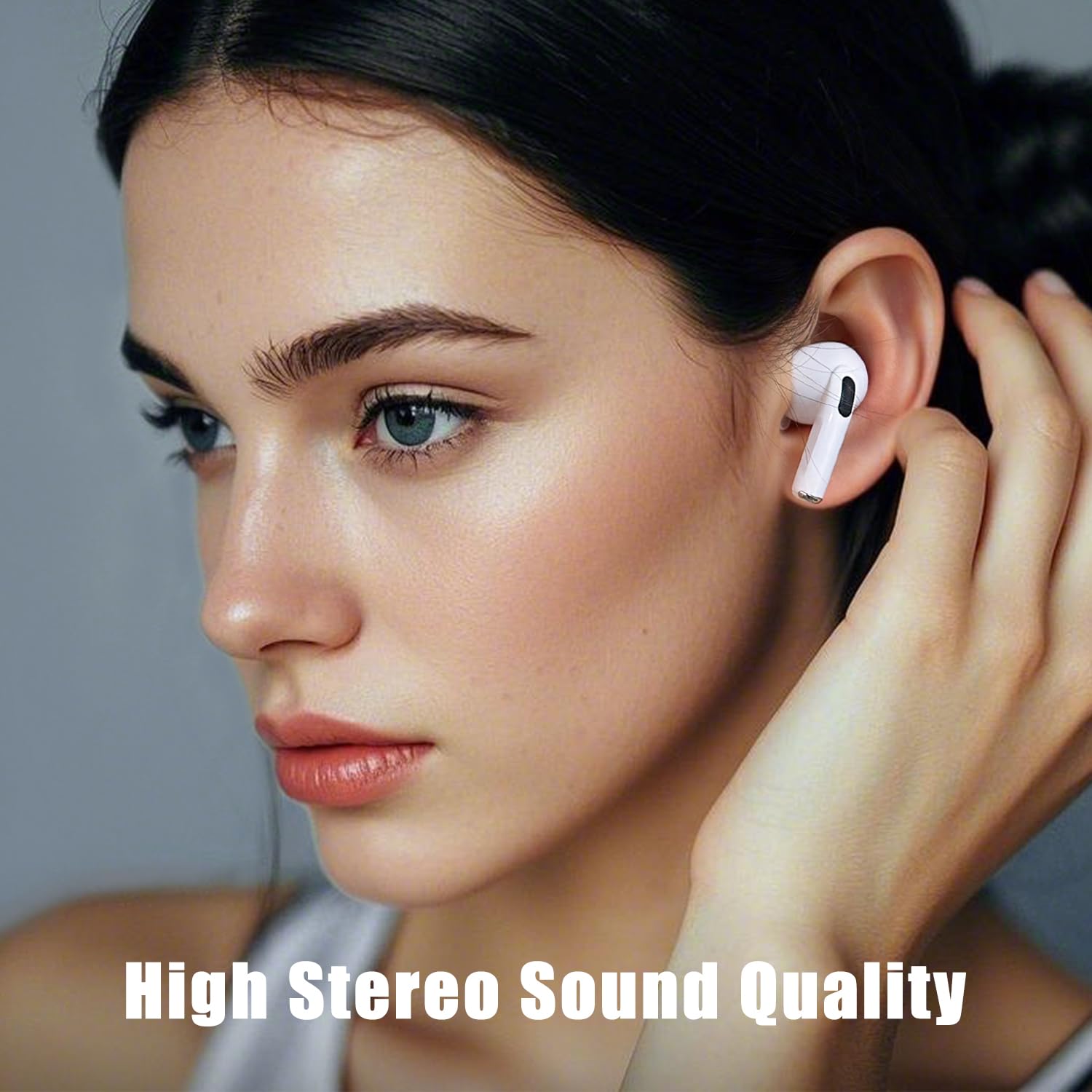 ANC Noise Cancelling Wireless Earbuds with Bluetooth 5.4, LED Touch Screen & Deep Bass - True Wireless Gaming Earphones with Mic for Android/iOS, Phone, Tablet, Laptop - Perfect for Travel, Workouts & Gaming