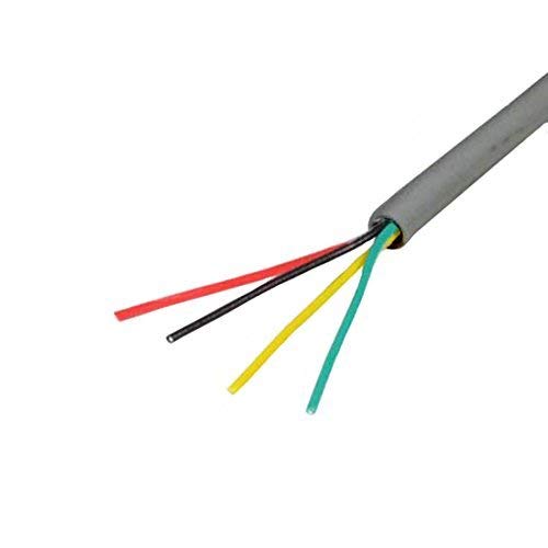 25 Ft 22 AWG 4-Conductor Stranded Speaker Wire - Gray Audio Cable with Copper Strand & Flame Retardant PVC Insulation - UL Listed 22/4 Speaker Cable by NAC Wire and Cables - Perfect for Home Theater, Surround Sound & Professional Audio Systems