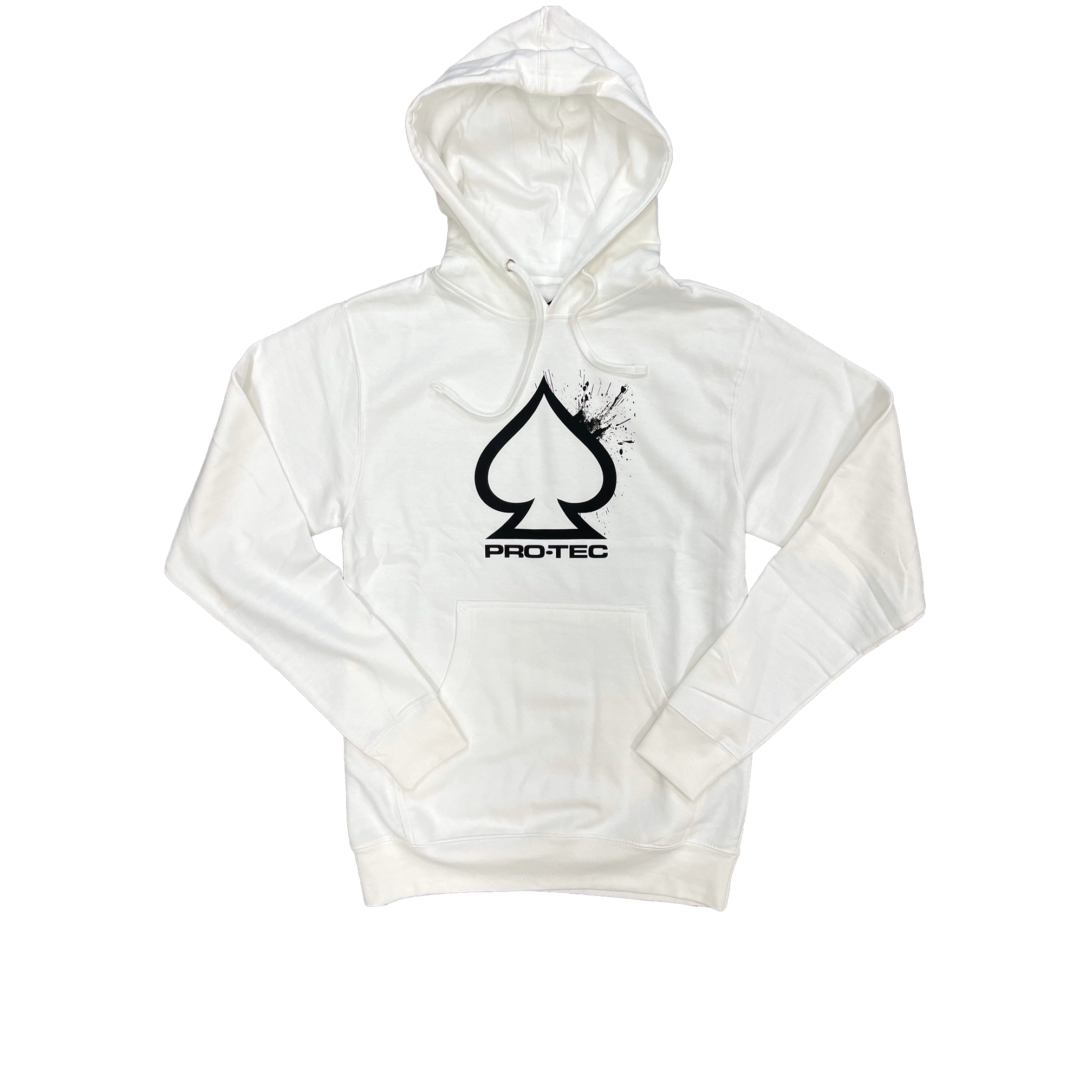 Pro Tec Spade Splatter Hoodie - White | Trendy Streetwear for Men & Women | Perfect for Casual Wear, Skateboarding & Urban Fashion