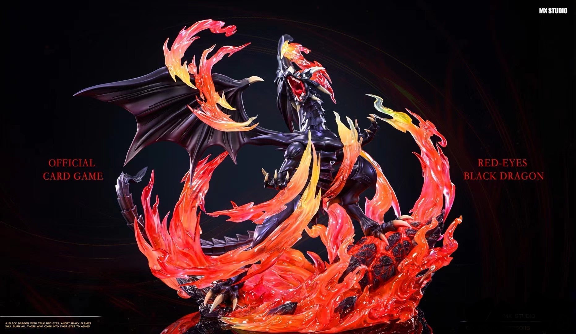 MX Studio Red Eyes Black Dragon - Yu-Gi-Oh! Collectible Figure - Limited Edition Anime Statue for Display & Gaming Room Decor