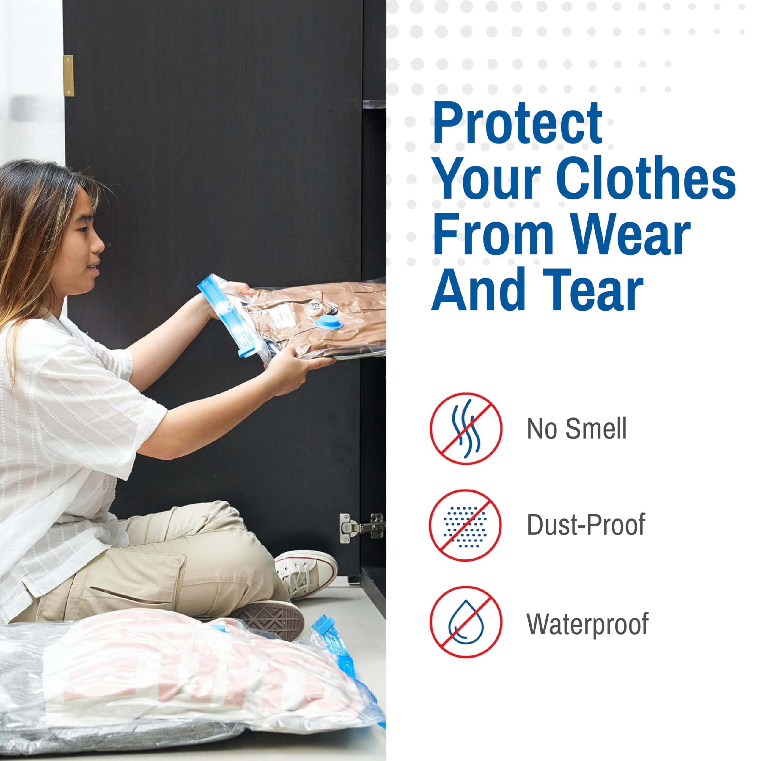 Spacesaver Vacuum Storage Bags (Jumbo 2 Pack) - Save 80% Closet Space | Vacuum Sealer Bags for Comforters, Blankets, Bedding & Clothes | Space Saving Storage Solution for Home, Travel & Seasonal Organization