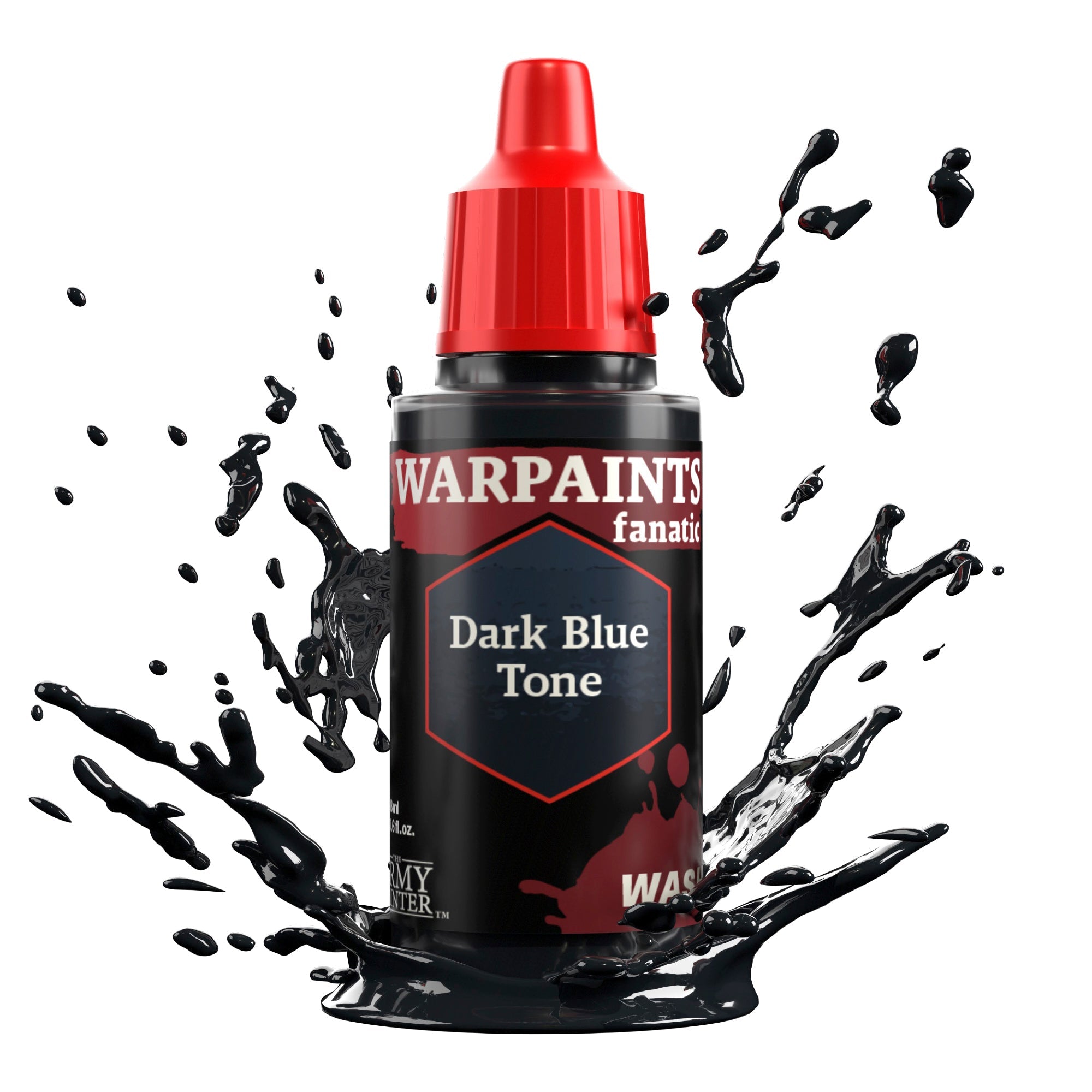 Warpaints Fanatic Wash: Dark Blue Tone - Premium Water-Based Paint for Miniatures & Models - Perfect for Warhammer, D&D, and Tabletop Gaming