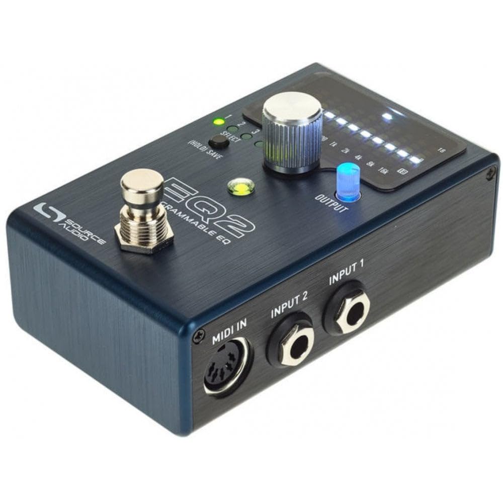 Source Audio SA 270 One Series EQ2 Programmable Equalizer Pedal for Guitar & Bass - Professional Audio Effects Processor for Live Performance & Studio Recording