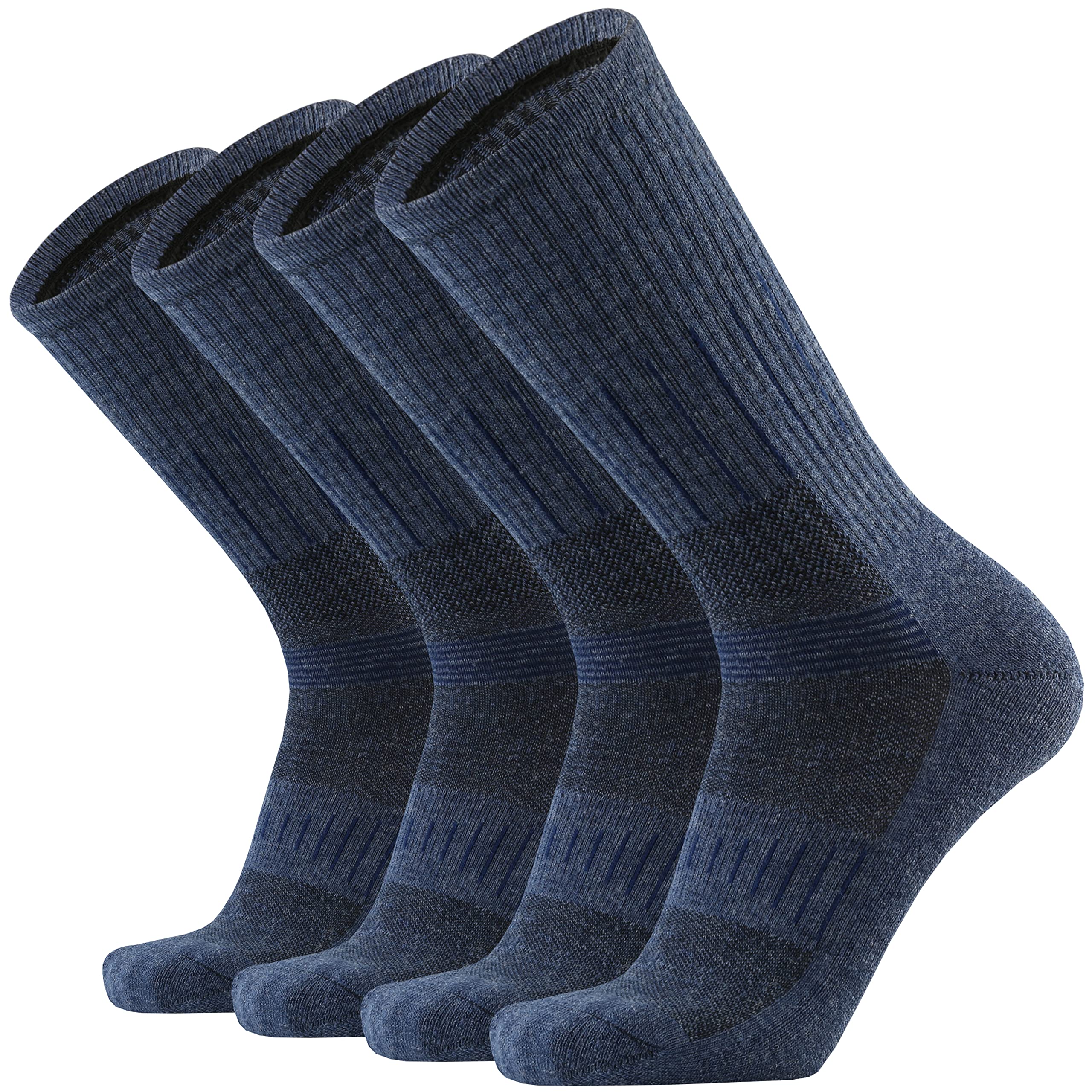 Premium Men's Merino Wool Hiking Socks - Thermal Cushion Crew for Trekking & Outdoor Adventures - Moisture Wicking & Odor Control - Perfect for Camping, Backpacking & Winter Sports