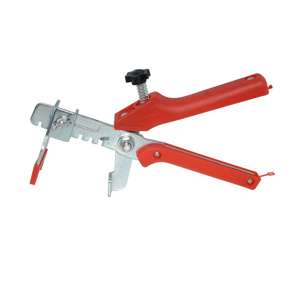 LACOSVI Red Metal Leveling System Pliers - Upgraded Version - Ideal Floor & Wall Tile Leveling Tool for Perfect Spacer Wedge Installation - Perfect for DIY Home Renovation & Professional Tile Installation Projects