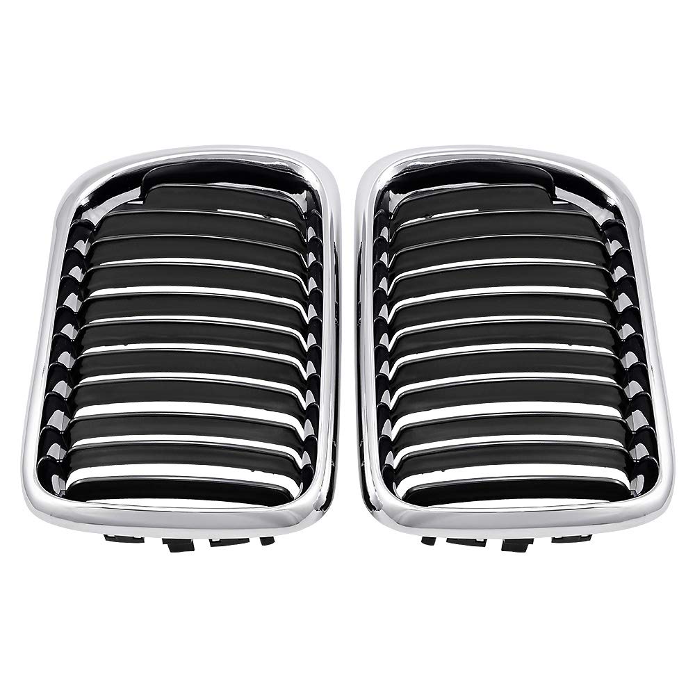 Black Chrome Front Kidney Grille for 1997-1999 BMW E36 3-Series Facelift | OEM Style Replacement | Enhanced Styling & Durability | Perfect for Car Upgrades & Showroom Look