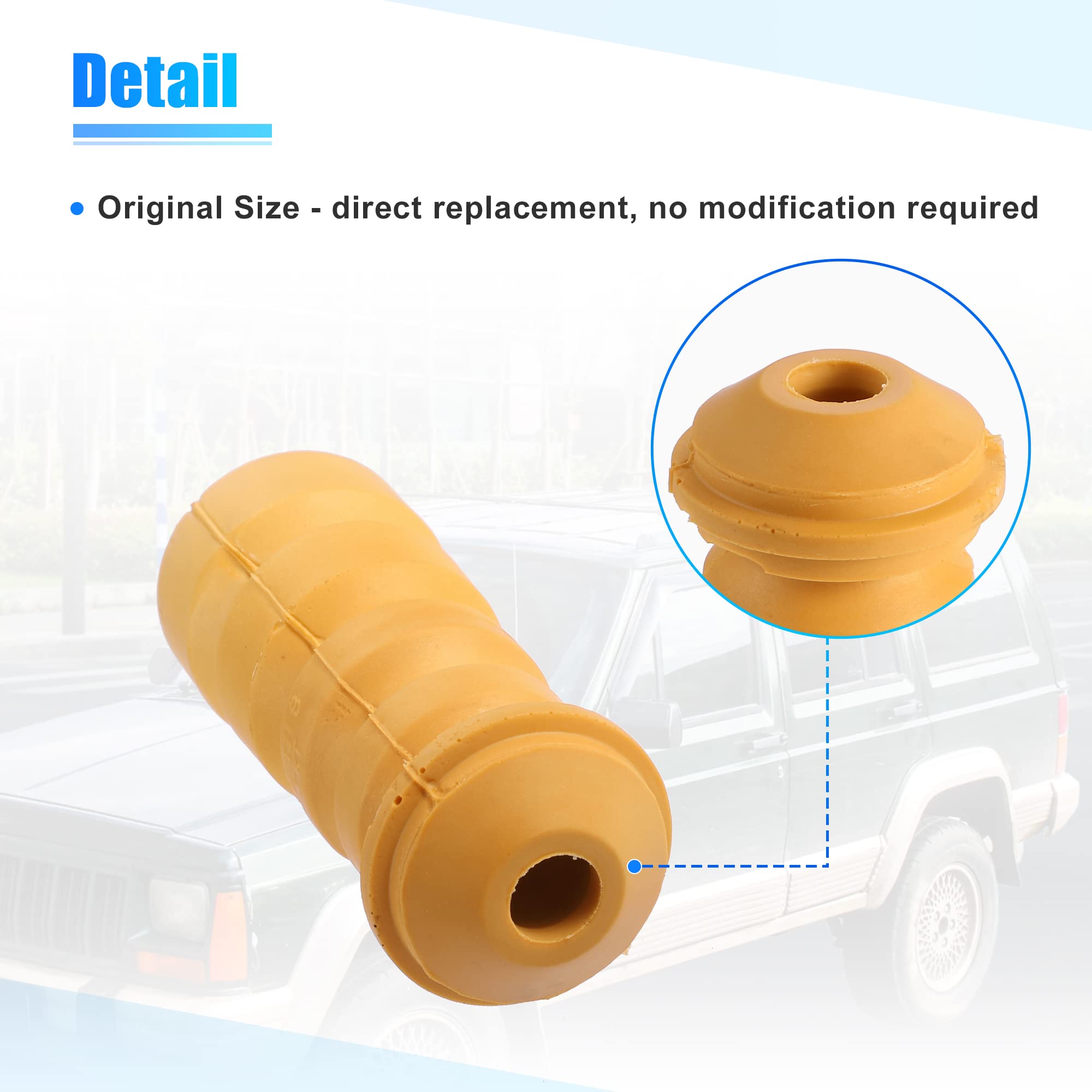 X AUTOHAUX 2pcs 5.5 Inch Rear Suspension Bump Stop Strut Bumper for Volkswagen Jetta 1985-1998 (191512131) - Durable Rubber Shock Absorber - Perfect for Off-Roading & Smooth Ride Comfort