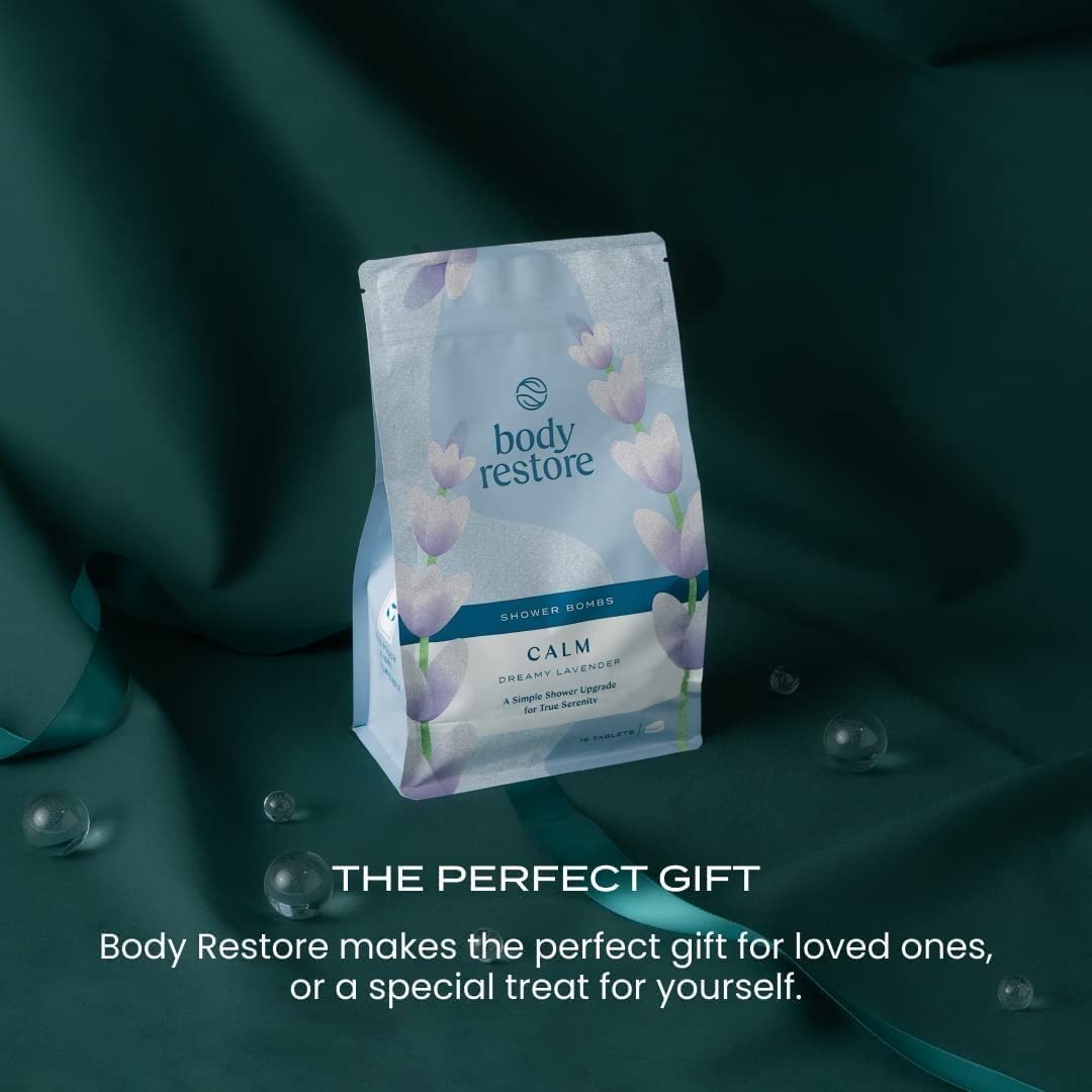 Body Restore Shower Steamers Aromatherapy Set - 15 Packs x 5 Scents (Eucalyptus, Citrus, Lavender, Rose, Tea Tree) with Essential Oils for Stress Relief - Perfect Gifts for Women & Men, Mom, Relaxing Bath Bombs for Spa-Like Shower Experience at Home