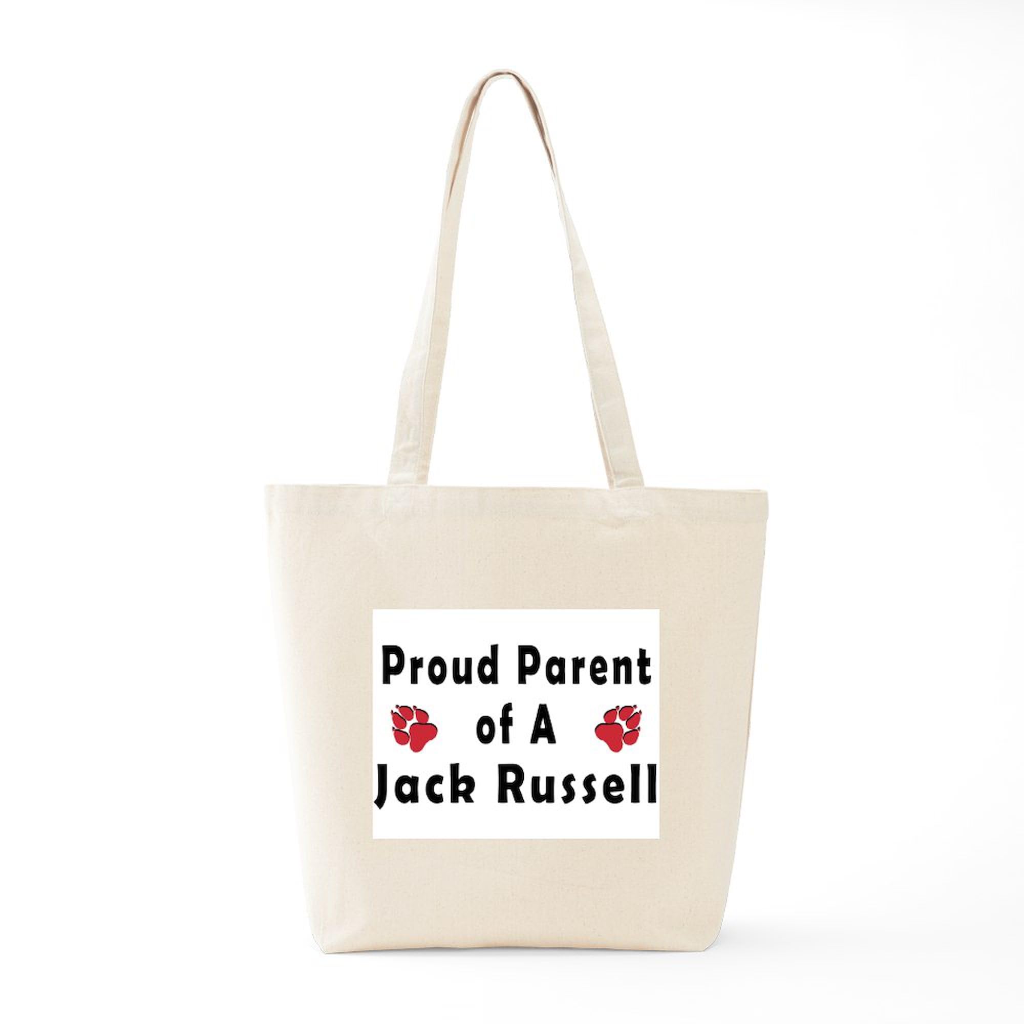 Proud Parent of a Jack Russell Tote Bag - Natural Canvas Reusable Shopping Bag for Groceries, Beach & Daily Use | Eco-Friendly Gift for Dog Lovers