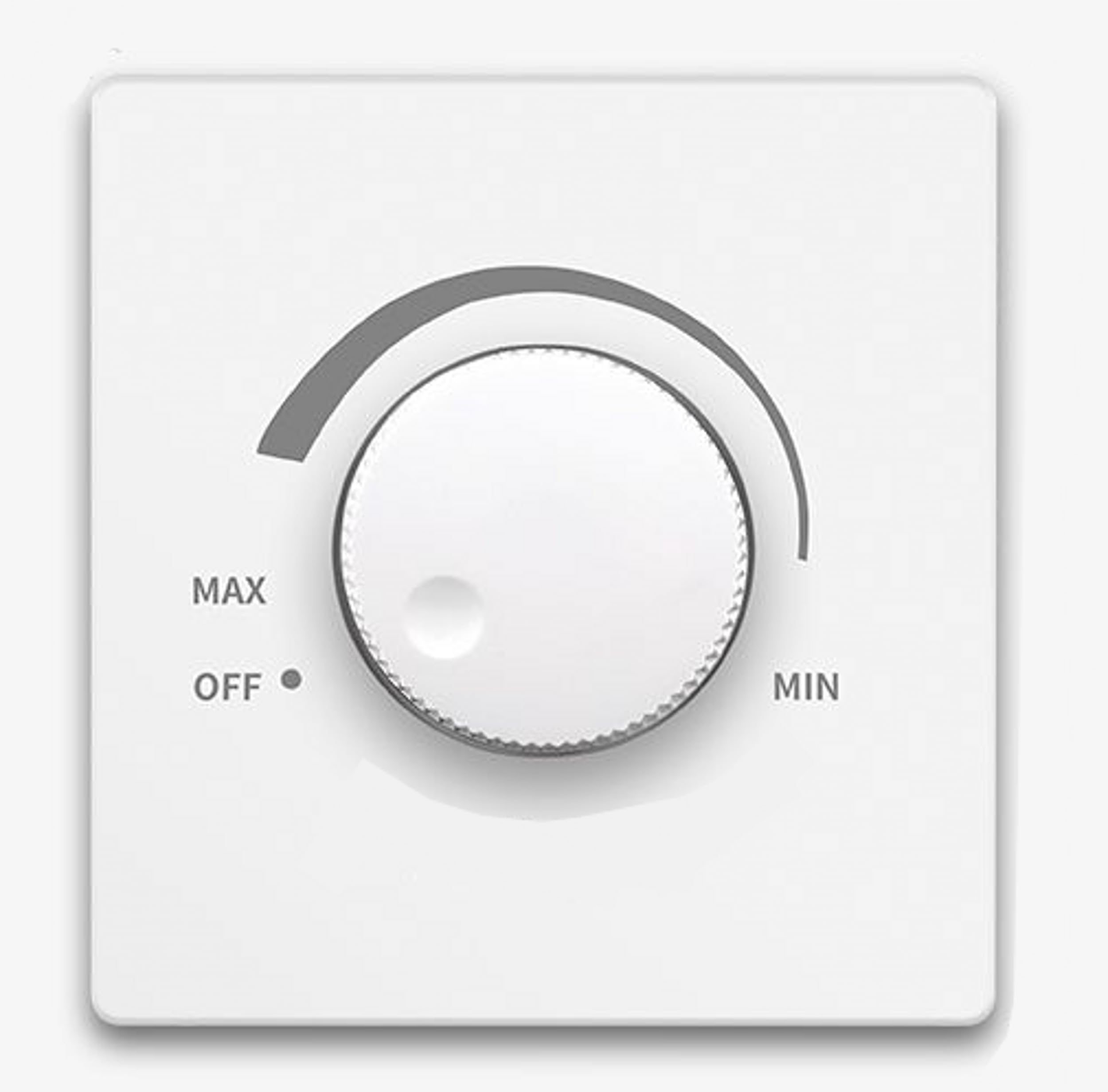 Ceiling Fan Speed Control Switch - Single Pole, No Neutral Wire Required, 120V AC, 400W Max - White - Perfect for Bedroom, Living Room, and Office Fan Control