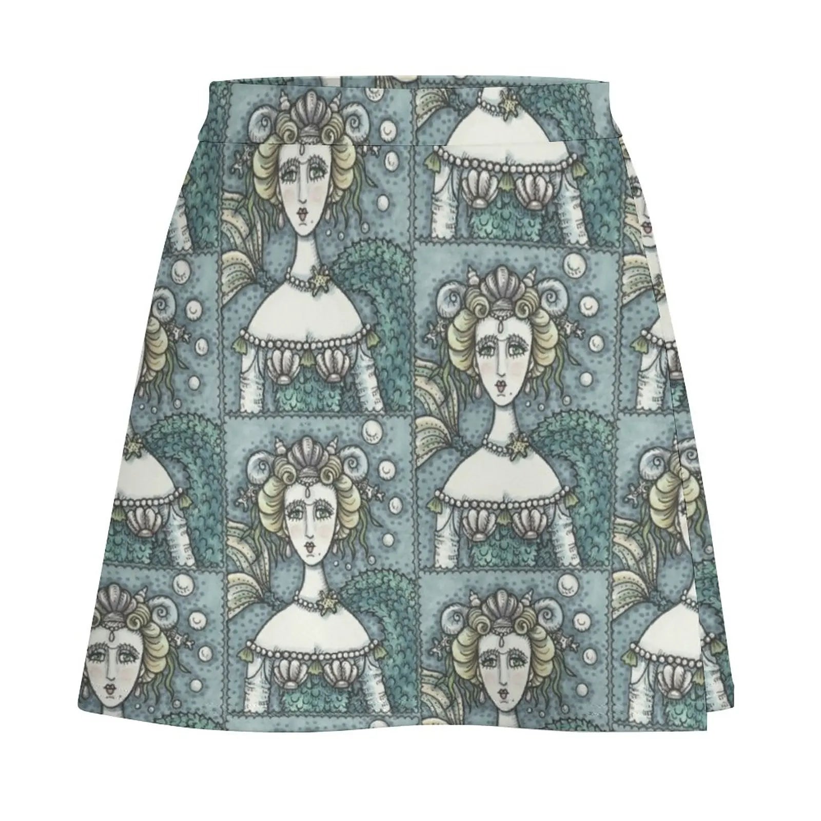 Gothic Mermaid Mini Skirt - Neptune's Paramour Summer Dress for Women | Korean Style Luxury Fashion | Perfect for Beach Parties, Date Nights & Festival Outfits