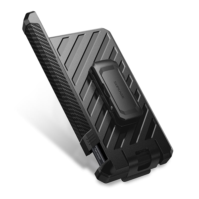 Samsung Galaxy Z Fold 5 Unicorn Beetle Kickstand Protective Case with Built-in Screen Protector - Black (Open Box) - Perfect for Work, Travel & Everyday Use
