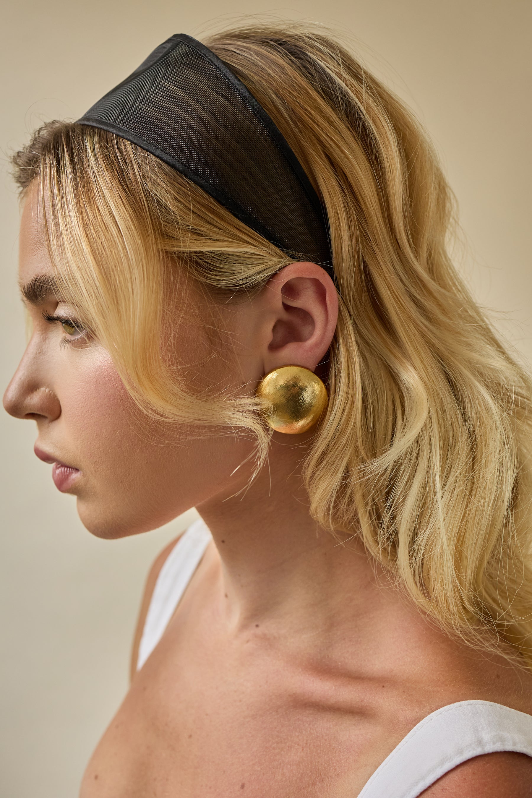 Kelly Dome Stud Earrings for Women - Minimalist Gold Plated Hoop Earrings for Everyday Wear | Perfect for Work, Date Night & Gifting