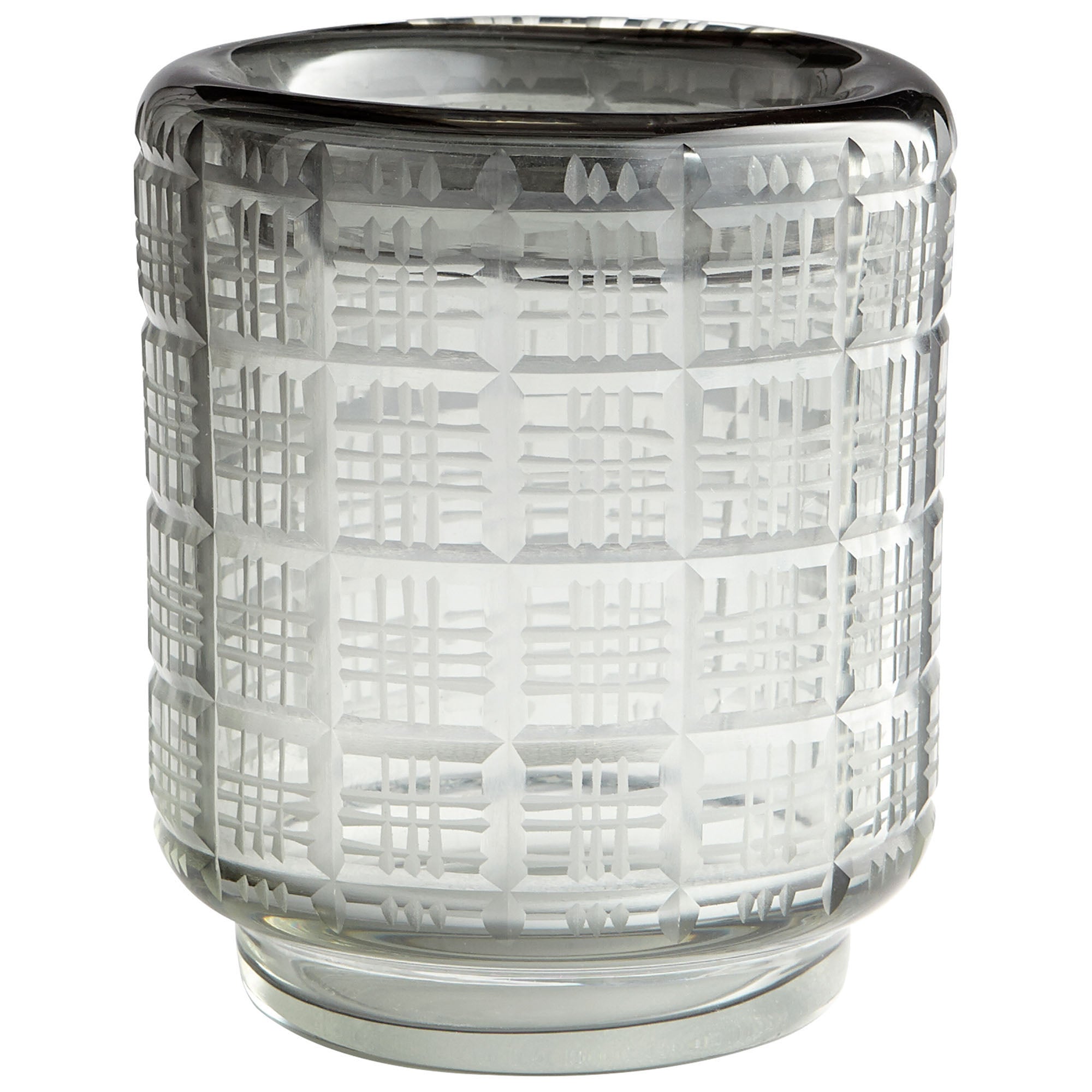 Cyan Design 08621 Small Smoke Off The Grid Vase - Modern Home Decor for Living Room, Office & Wedding Centerpiece