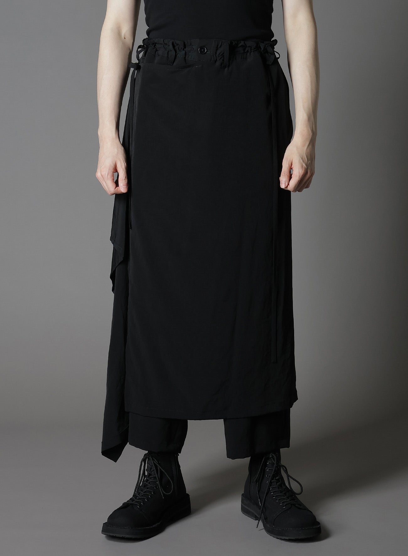 Crepe de Chine Bound Skirt Pants for Women - Elegant High Waist Flowy Palazzo Trousers - Perfect for Office, Party & Casual Wear