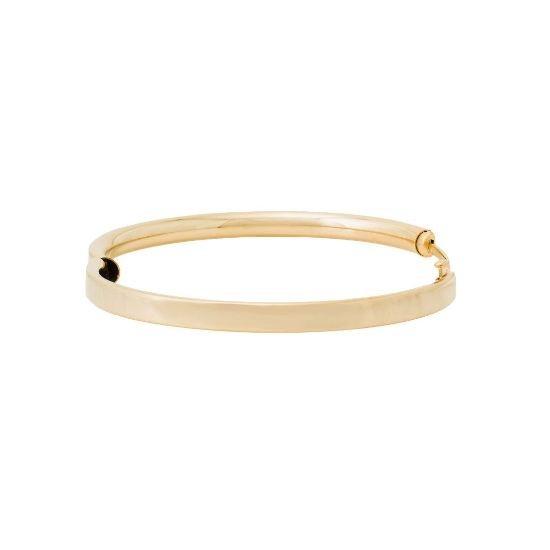 14K Yellow Gold Baby Bangle Bracelet - Elegant & Durable for Newborns, Christening, Birthday Gifts & Special Occasions