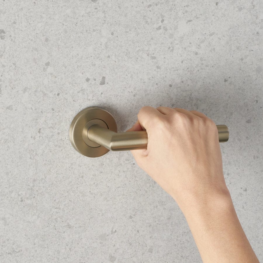 Sydney Brushed Nickel Door Handle - Modern & Durable Entryway Hardware for Home & Office Doors - Perfect for Interior & Exterior Doors, Bedrooms, Bathrooms & Cabinets