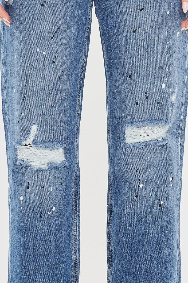 Stylish Zyra Mid Rise Boyfriend Jeans for Women - Comfortable Relaxed Fit Denim Pants - Perfect for Casual Outings & Everyday Wear