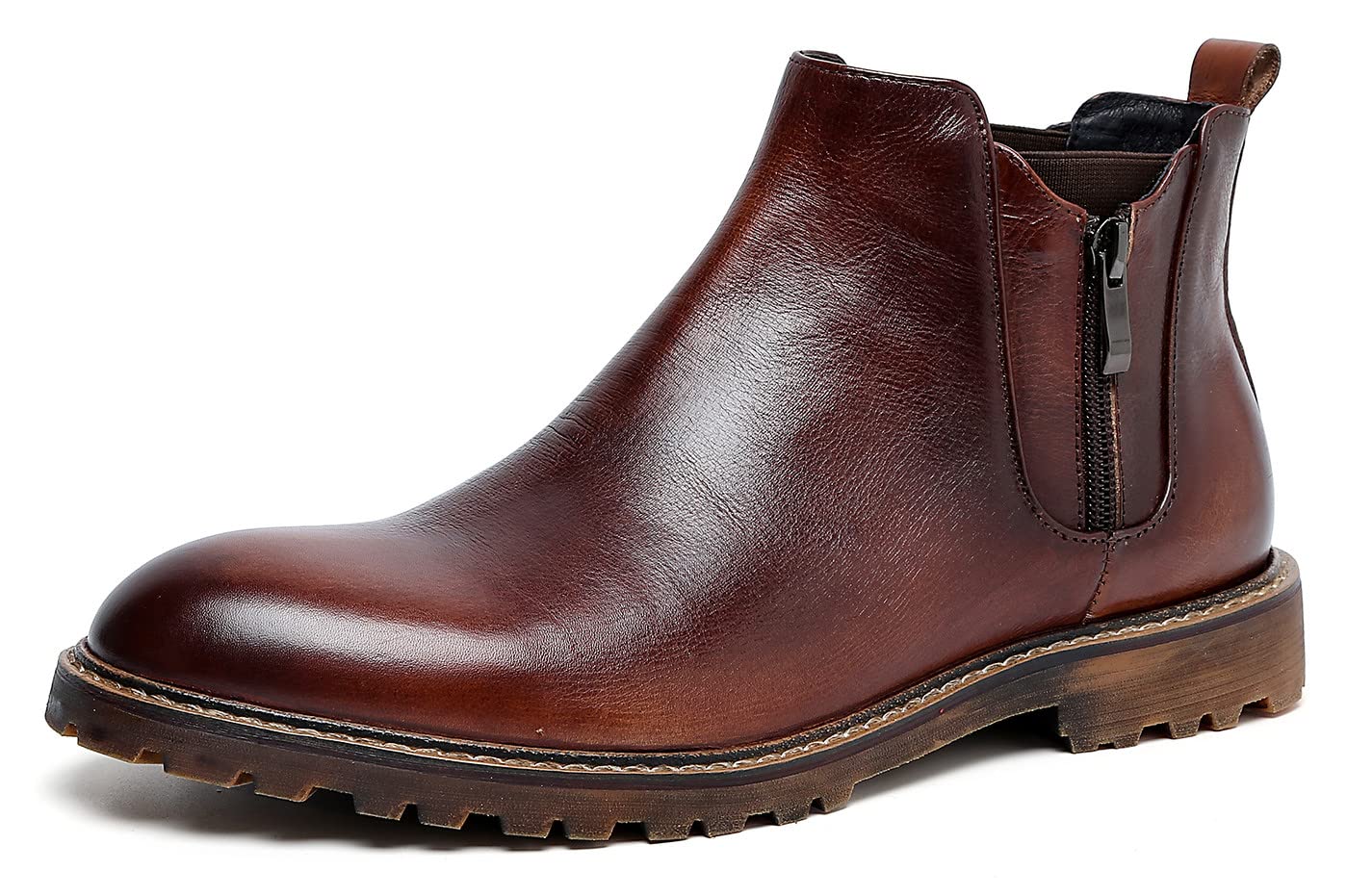 Santimon Men's Chelsea Boots - Stylish Zipper Dress Boots for Formal & Casual Wear | Comfortable Ankle Boots for Office, Parties & Everyday Outfits