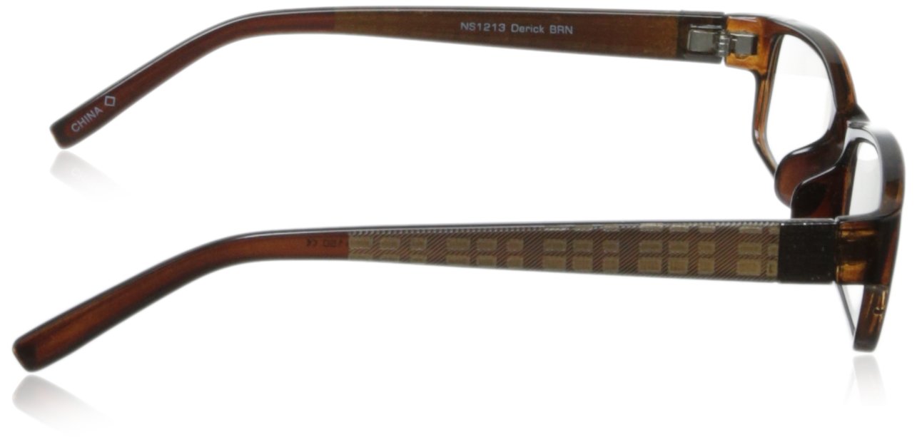 Foster Grant Men's Derick Rectangular Reading Glasses +1.50 to +4.00 Strength - Lightweight Metal Frame for Computer Work, Reading & Office Use