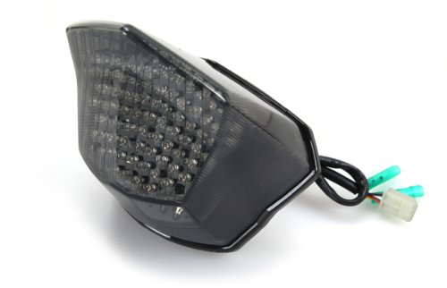 Smoke Lens Sequential LED Tail Lights for 2009-2017 Yamaha FZ6R - High Visibility Motorcycle Brake Lights for Night Riding & Enhanced Safety