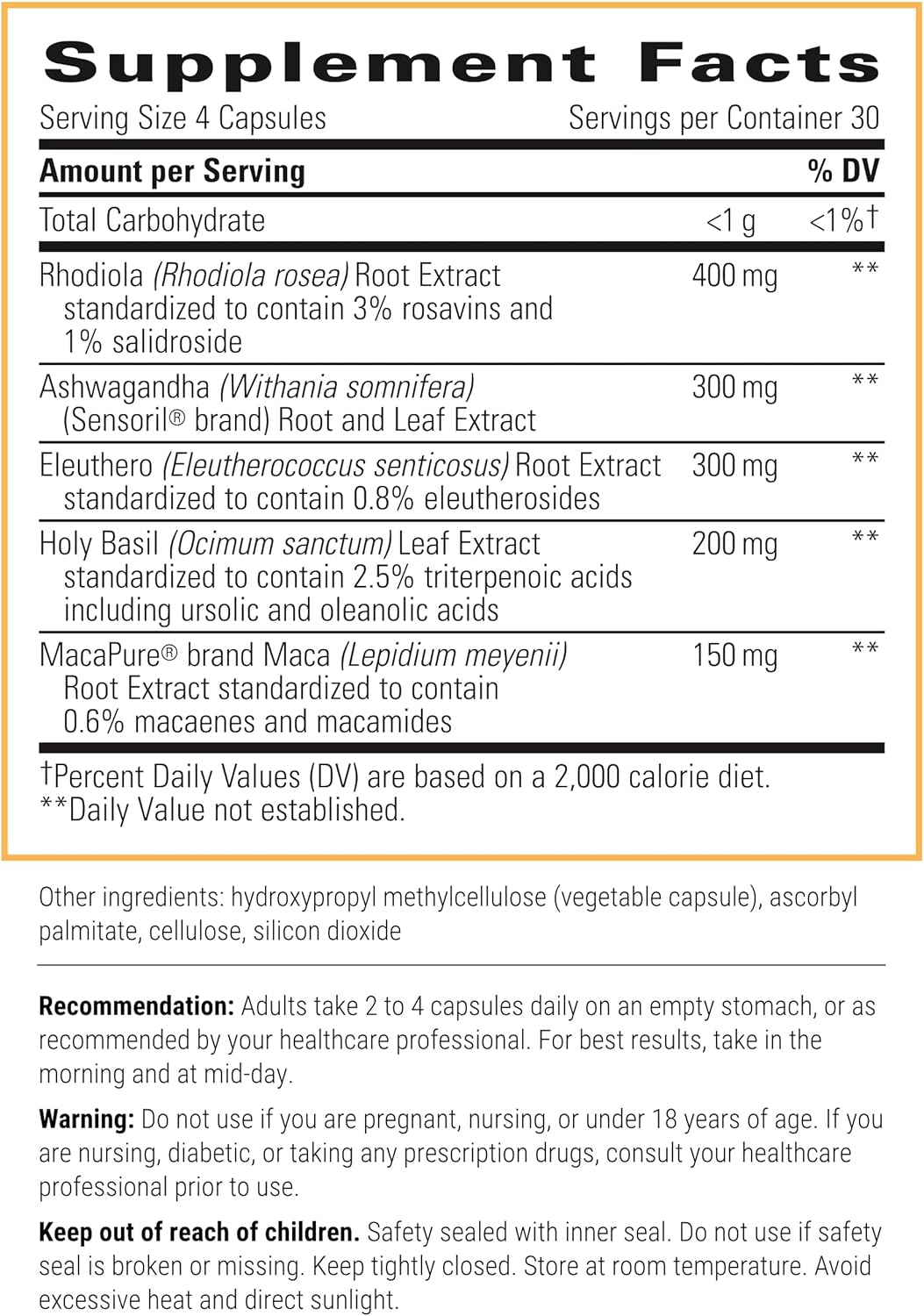Integrative Therapeutics HPA Adapt™ - Adrenal Support Supplement for Stress Relief & Energy Balance - Supports Healthy Cortisol Levels for Work, Travel & Daily Stress Management