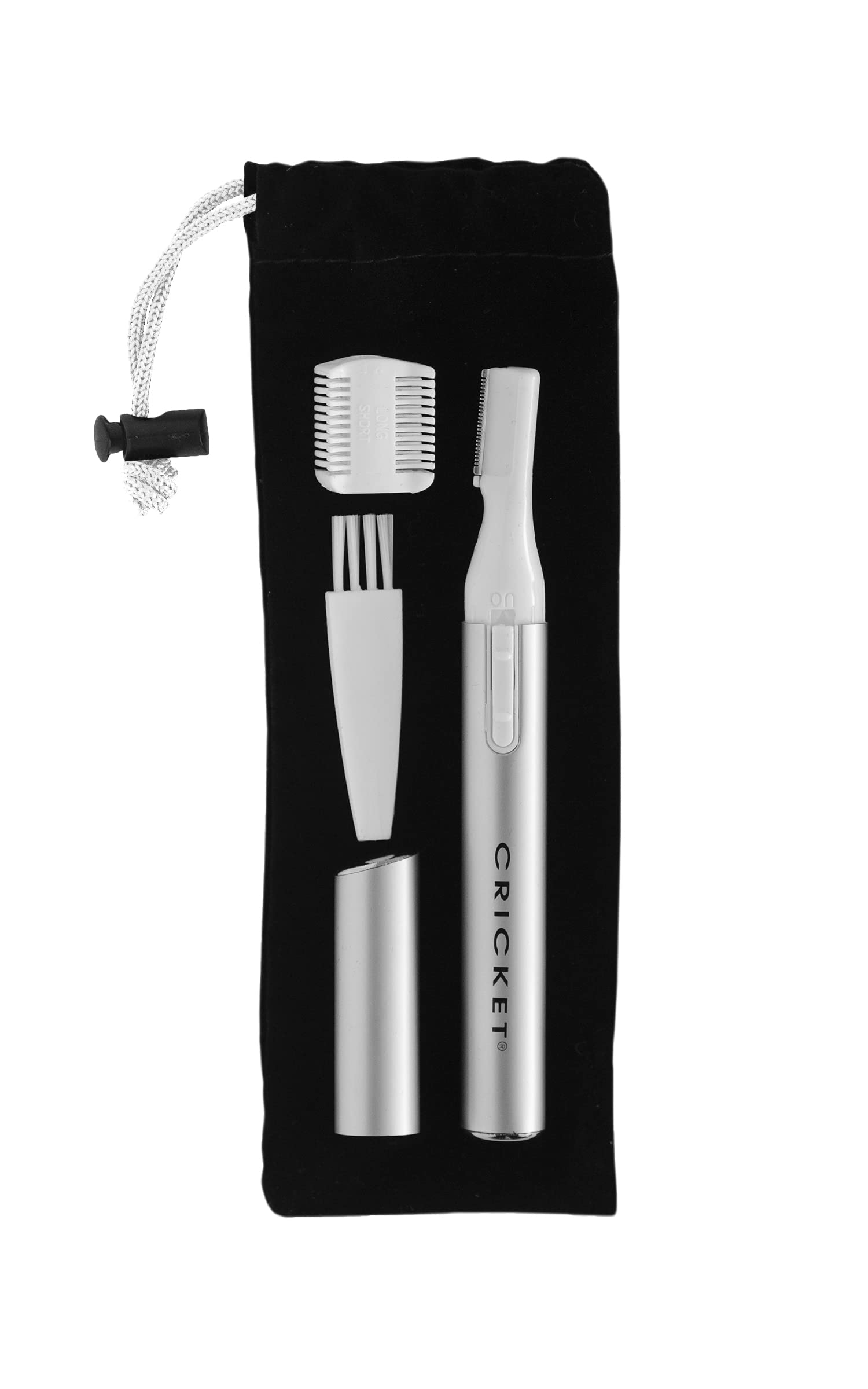 Men's Cricket Hair Trimmer - Electric Nose & Eyebrow Groomer - Cordless for Travel