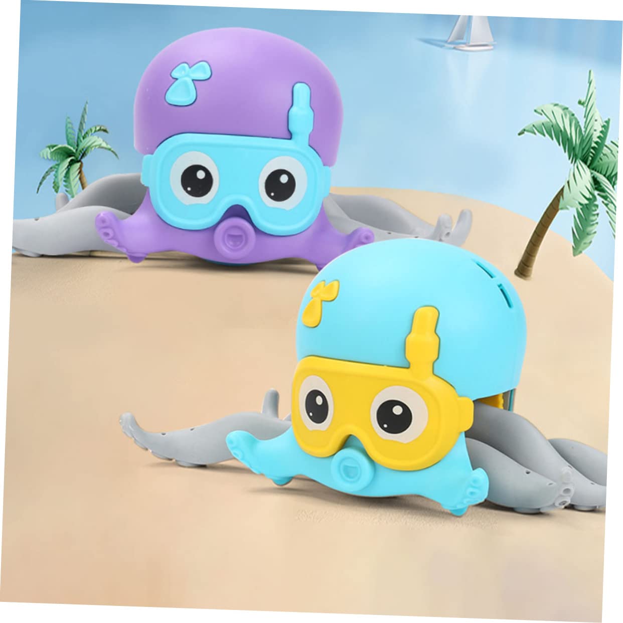 Fun Swimming Octopus Toy for Kids - Purple Plastic Underwater Bath Toy for Boys & Girls - Perfect for Pool, Bathtub & Beach Playtime
