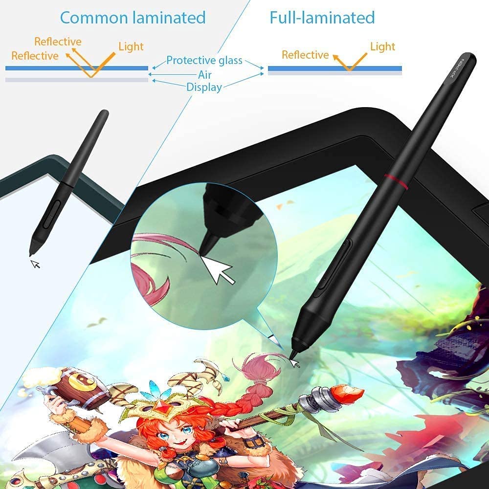 XP-PEN Artist15.6 Pro 15.6 Inch Digital Drawing Tablet with Screen - Graphic Monitor for Digital Art, Animation & Design | Includes AC18 Adjustable Metal Stand | Perfect for Artists, Illustrators & Designers Working from Home or Studio