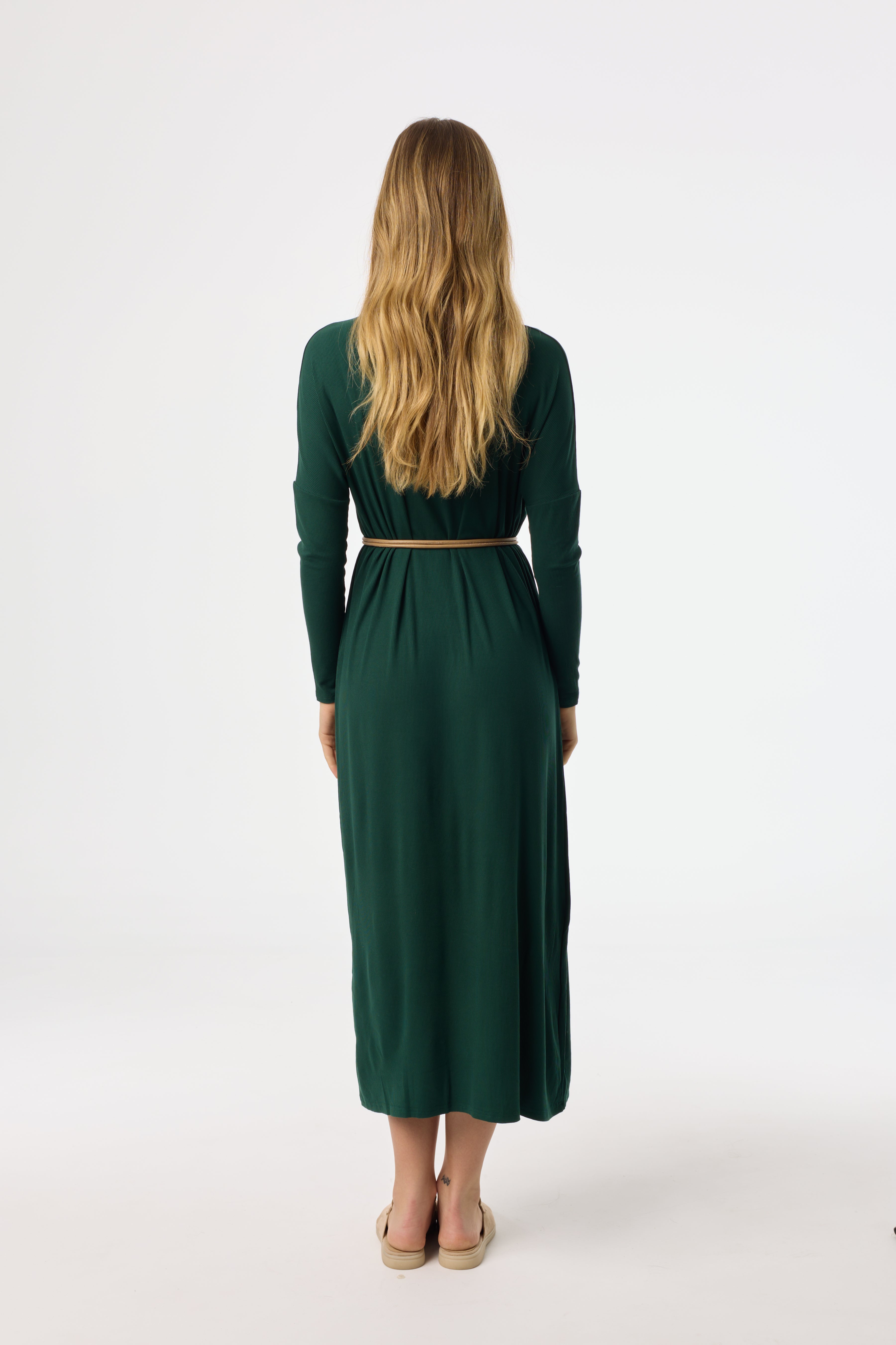 Hunter Green Swing Maxi Dress - Flowy Long Summer Dress for Women - Perfect for Beach, Vacation, and Casual Outings