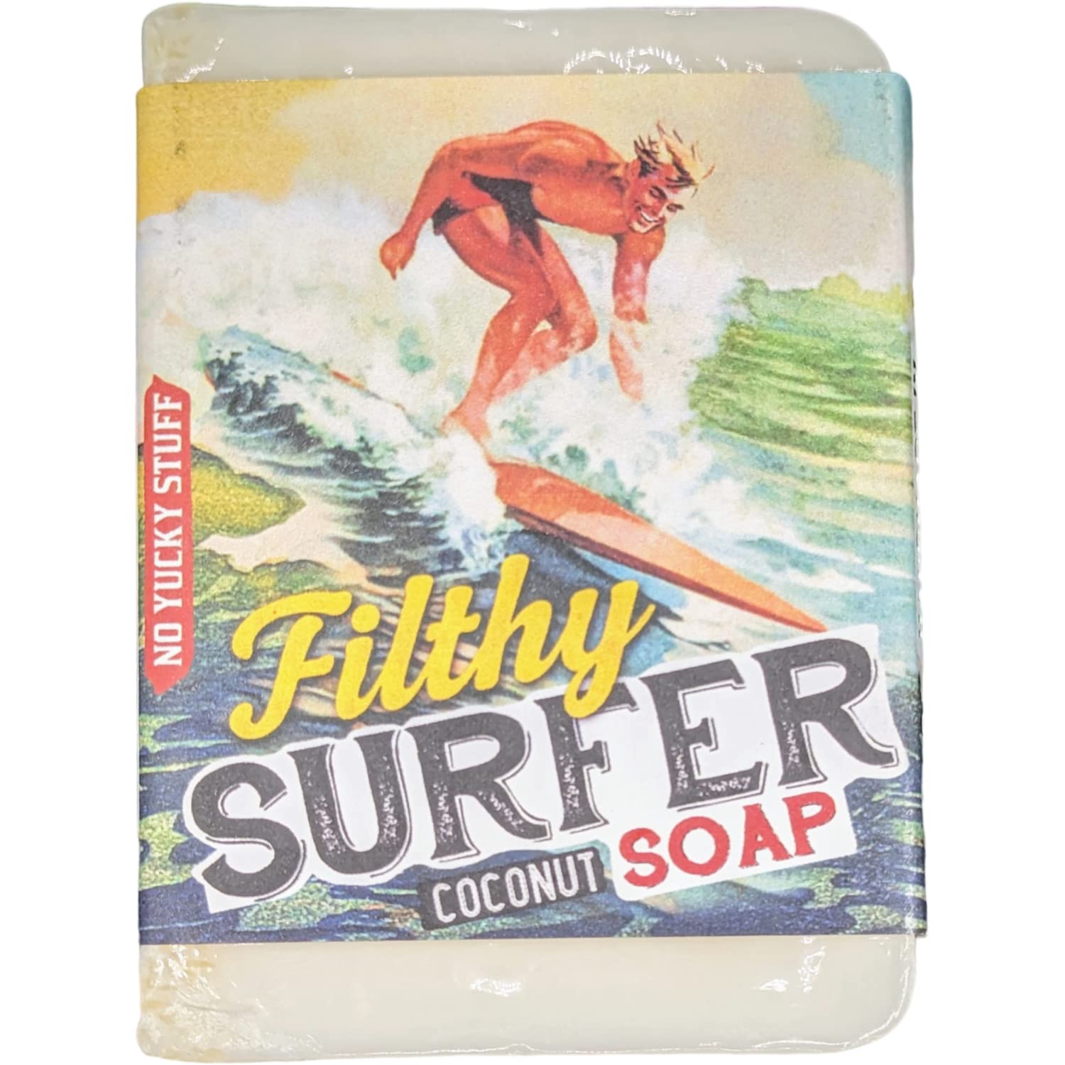 All Natural Coconut Soap Bar for Men - Organic Moisturizing & Exfoliating - Perfect for Surfers & Outdoor Enthusiasts