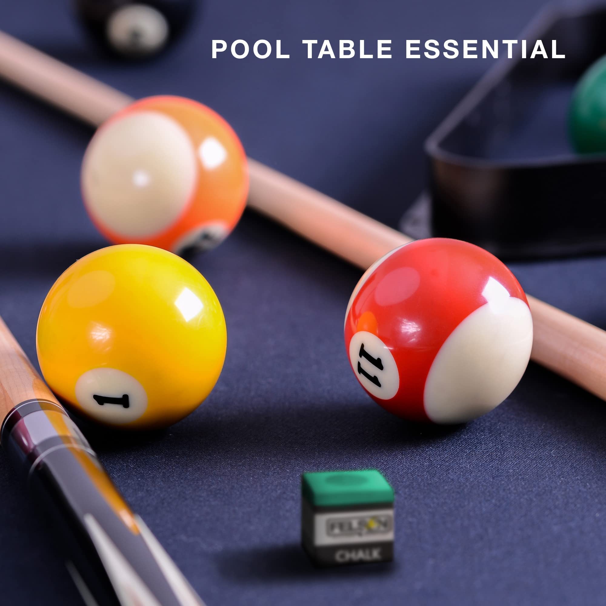 Premium Felson Pool Chalk Cubes for Billiards - 12 Pack Blue Chalk Cubes with Durable Storage Box | Essential Pool Table Accessories for Professional & Home Game Rooms | Perfect for Tournament Play & Casual Bar Games