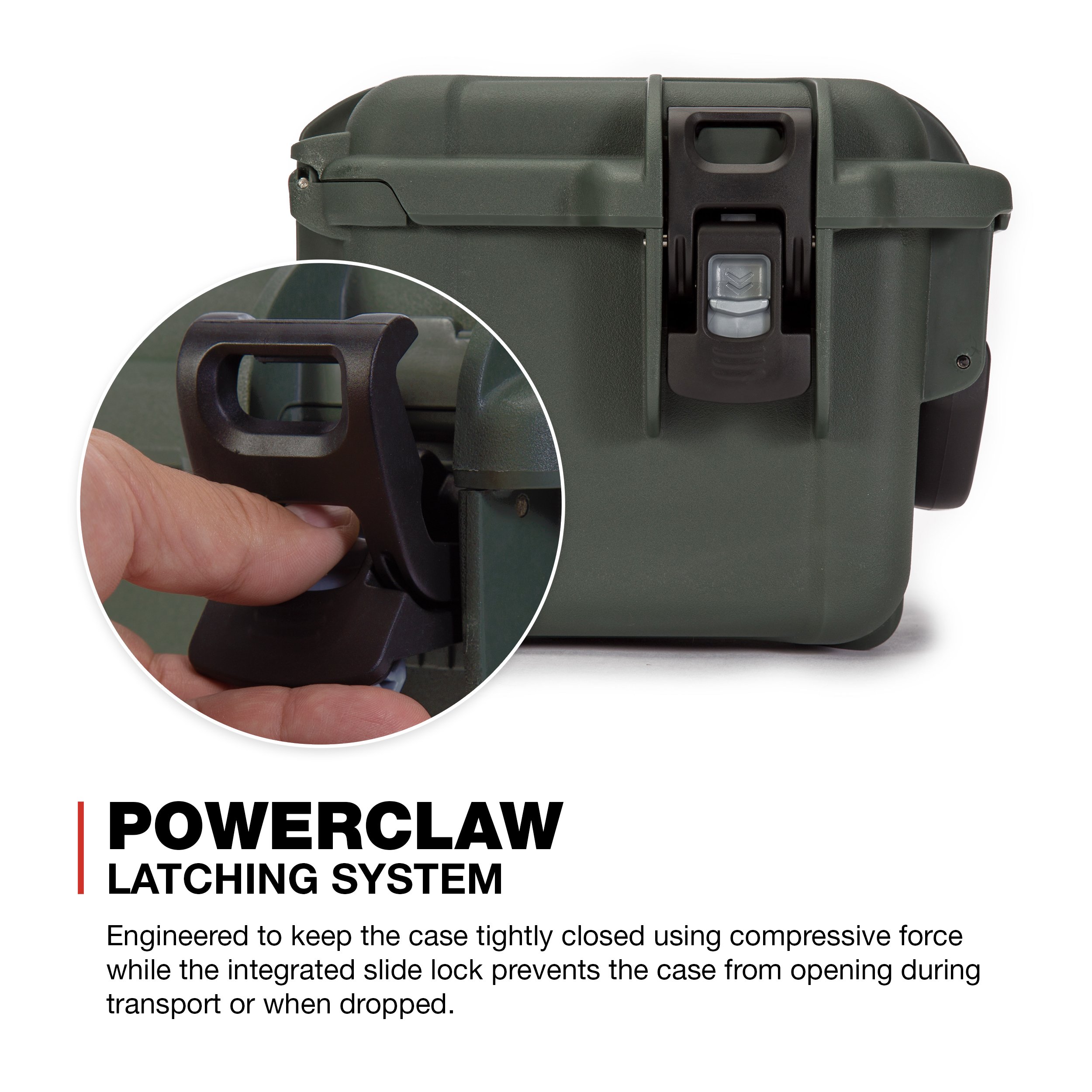 Nanuk 908 Waterproof Hard Case - Olive - Durable Travel Protection for Cameras, Drones & Electronics - Made in Canada - Perfect for Outdoor Adventures & Air Travel