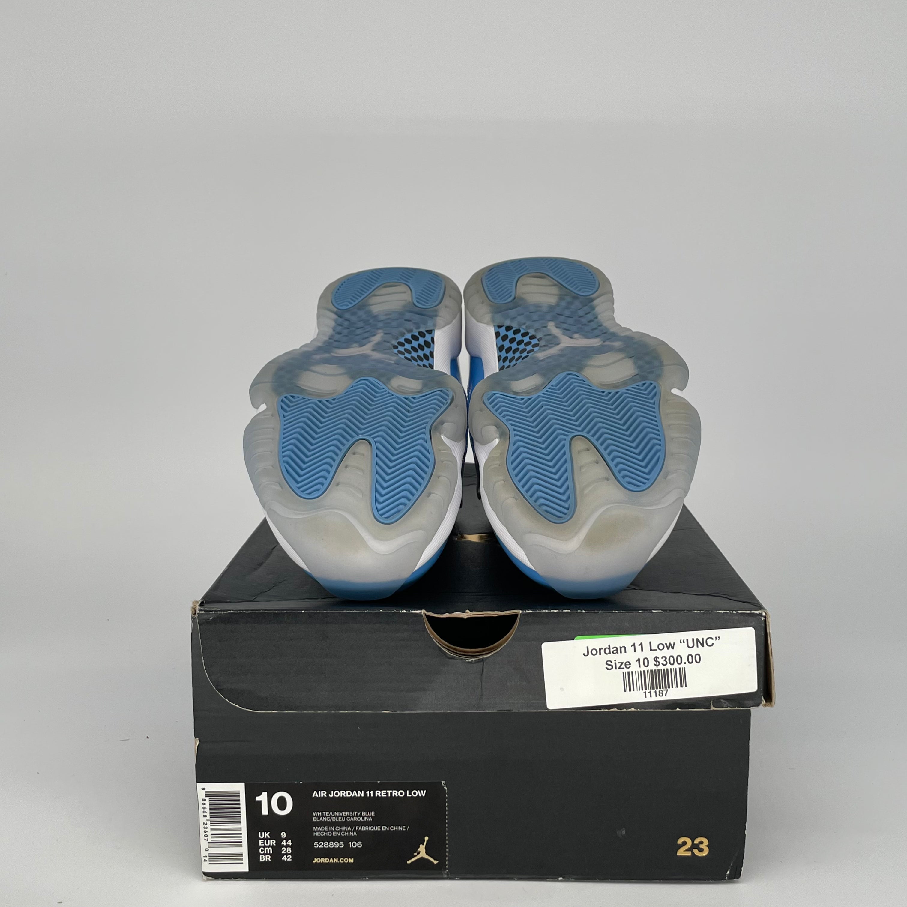 Air Jordan 11 Low University Blue Men's Basketball Shoes Size 10 (528895-106) - Perfect for Casual Wear, Street Style & Court Performance