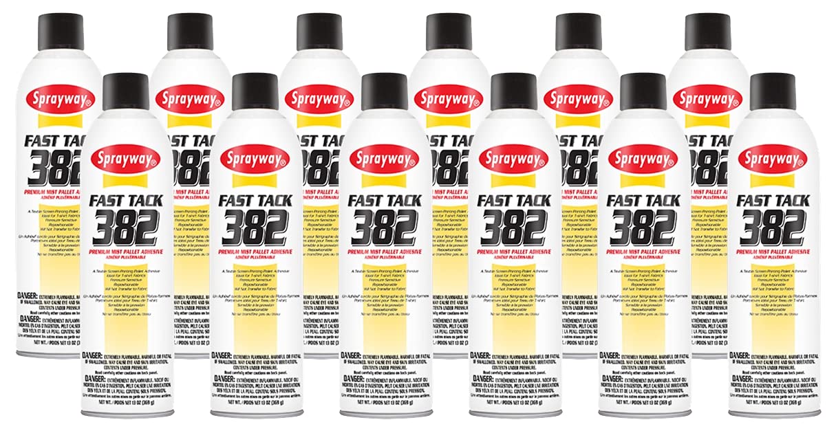 Sprayway Fast Track Premium Mist Pallet Adhesive - 12 Pack (13 Oz Cans) | Heavy-Duty Industrial Bonding Solution for Wood, Metal & Plastic | Perfect for Warehouse, Construction & DIY Projects
