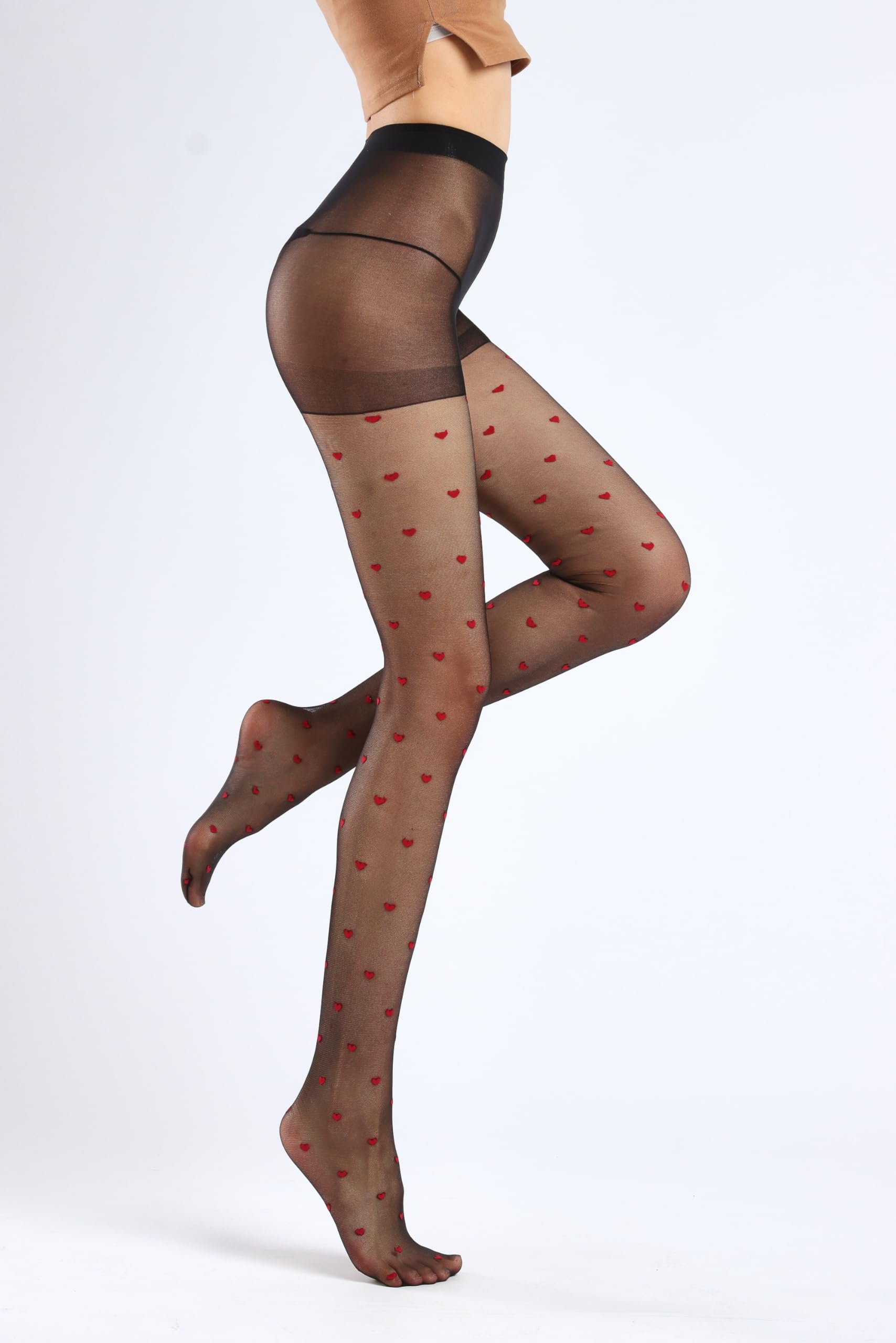 Sahabowi Women's Sheer High Waist Tights - Vintage Control Top Pantyhose Stockings for Everyday Wear, Office & Special Occasions