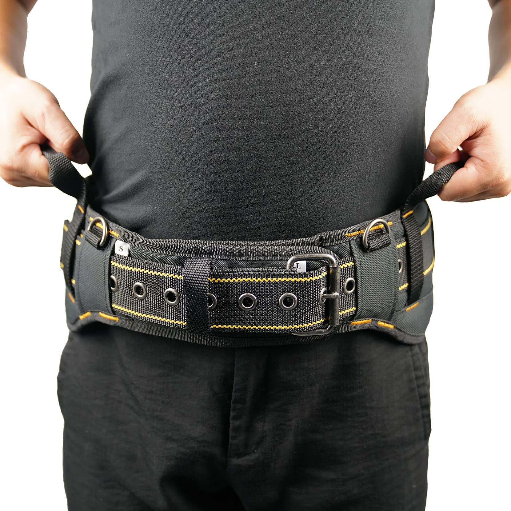 MELOTOUGH Magnetic Suspenders Tool Belt - Heavy Duty Construction Work Belt with Padded Shoulder Straps & D-Ring Hook | Adjustable Handle Strap for Tools | Ideal for Carpenters, Electricians & DIY Projects