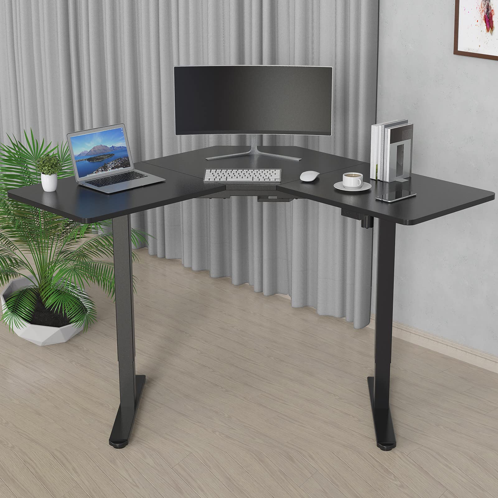Electric L-Shaped Standing Desk - 48