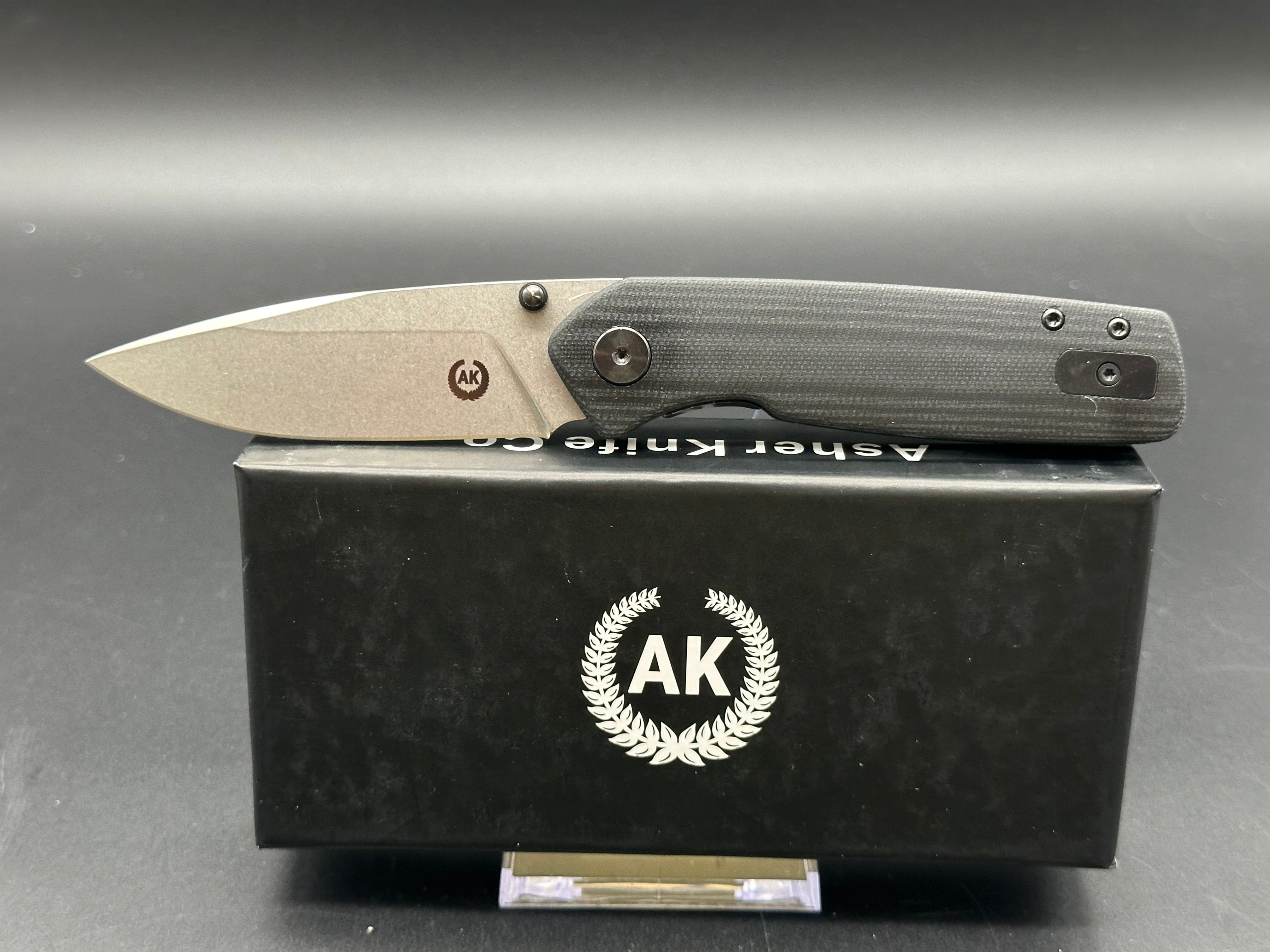 Premium Asher Spiro G10 Folding Knife - 3.2
