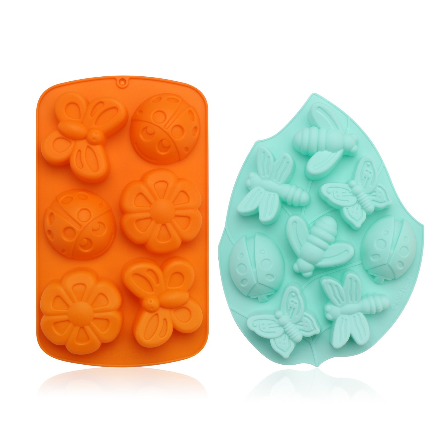 Beasea 2-Piece Silicone Butterfly Soap Molds for DIY Soap, Chocolate, Candy & Cupcakes - Reusable Cake Pop & Ice Cube Molds for Baking, Party Favors & Home Decor