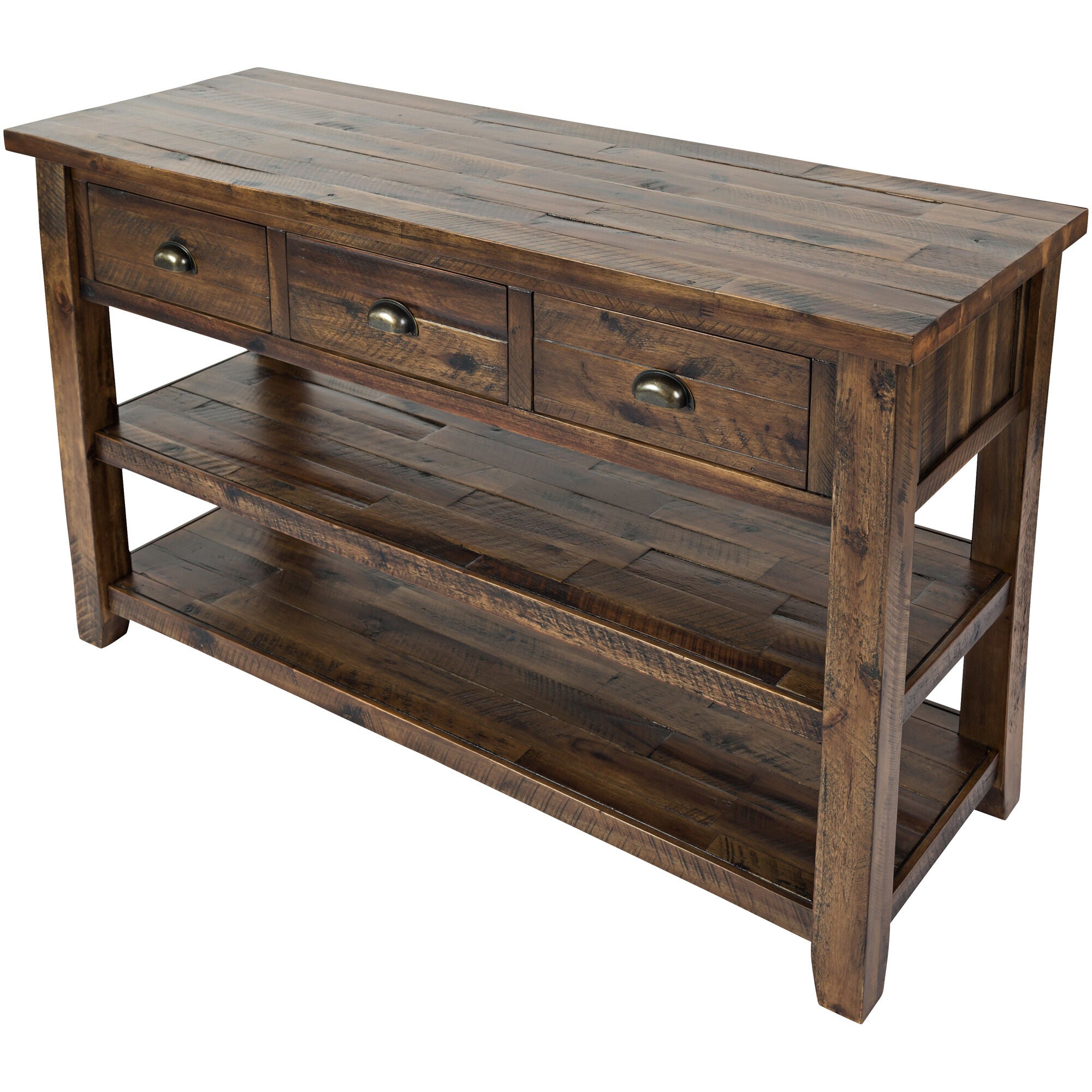 Handmade Wooden Console Table - Rustic Farmhouse Entryway Sofa Table for Hallway & Living Room Decor
