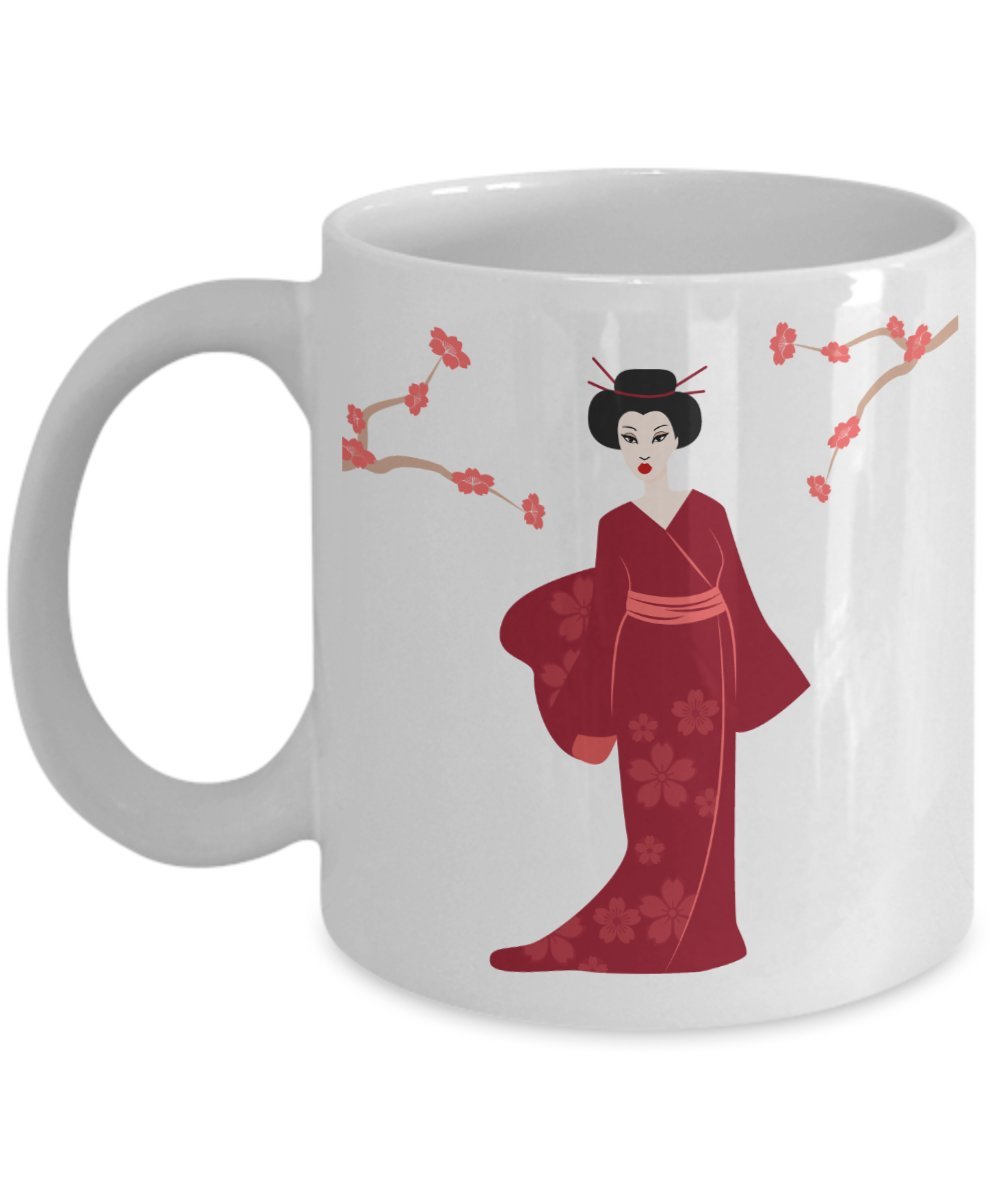 Premium Geisha Coffee Mug - Funny Japanese Tea & Hot Cocoa Cup - Unique Novelty Birthday Gift for Coffee Lovers - Perfect for Office, Home & Gifts