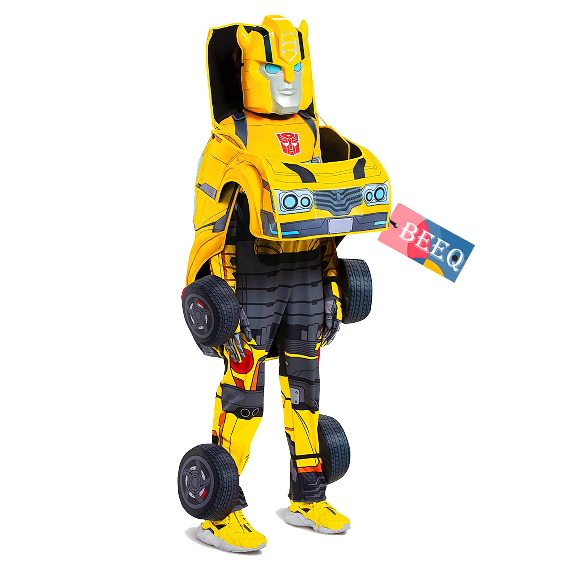 BEEQ Boys' Transformers Bumblebee Halloween Costume - Kids Superhero Dress Up Outfit for Cosplay & Birthday Parties