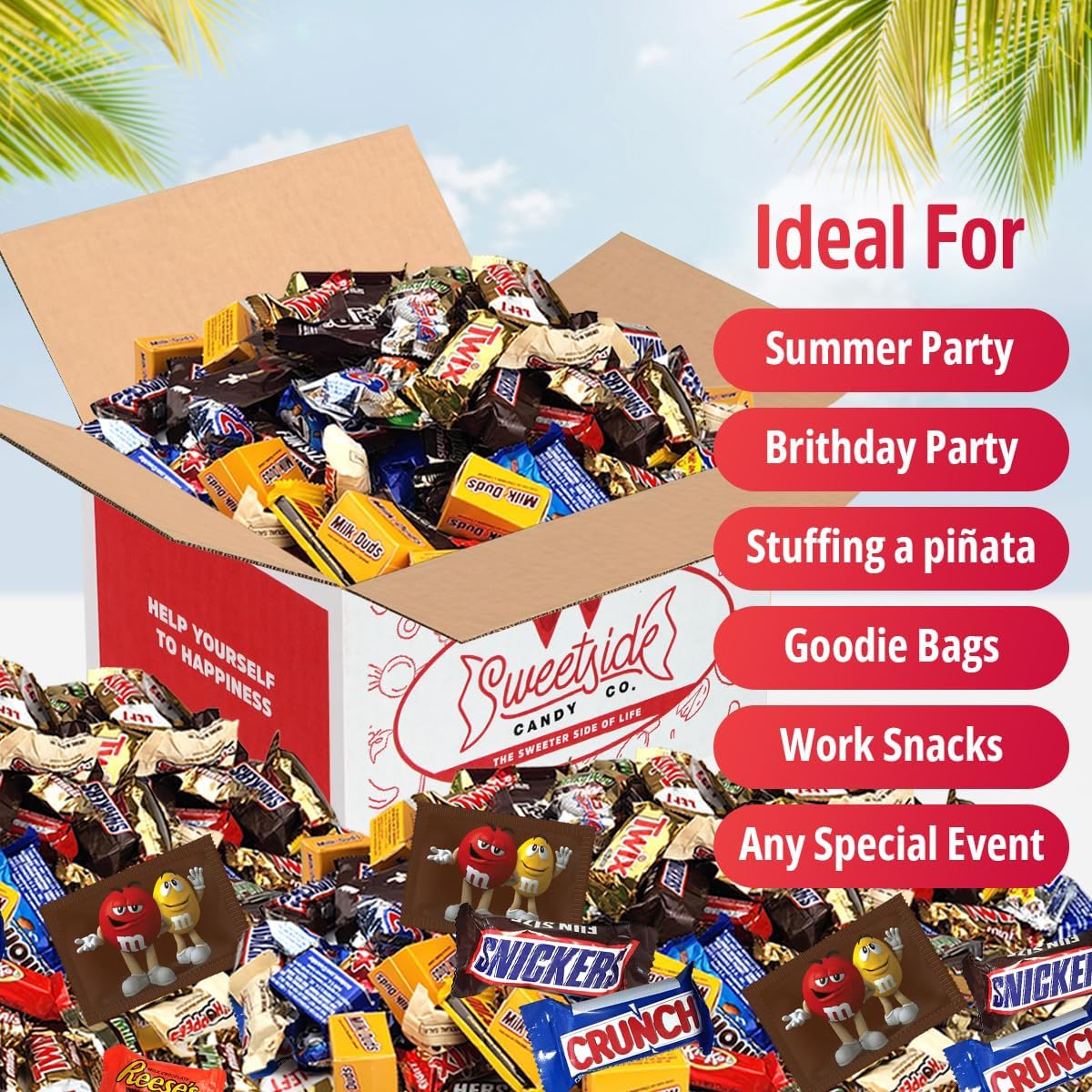 5 LB Bulk Chocolate Candy Variety Pack - Assorted Mixed Chocolate Candy for Parties, Snacking & Sharing | Perfect for Halloween, Christmas, Office Events & Gift Baskets