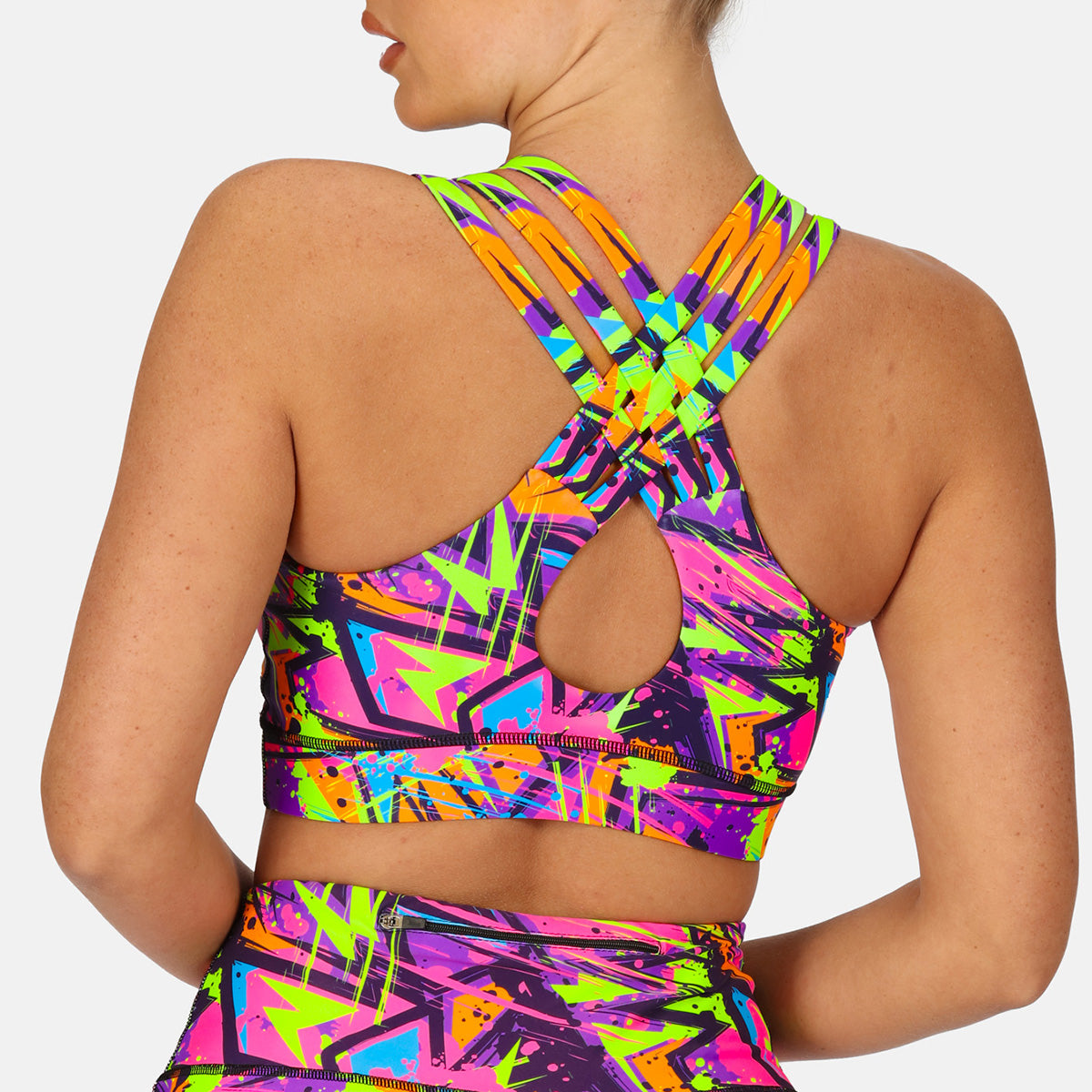 Trance Cross Back Sports Bra for Women - High Support Workout Bra for Yoga, Running & Gym - Breathable & Comfortable Activewear