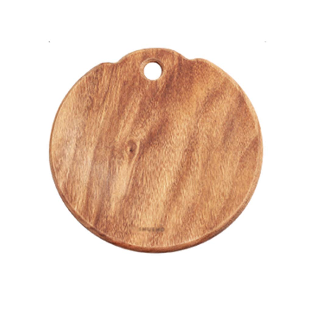 Premium Black Walnut Round Cutting Board - 25cm Diameter, 2cm Thick Solid Wood Chopping Board for Vegetables, Fruits, Bread & Steak - Perfect for Kitchen Prep, Charcuterie Boards & Serving Trays